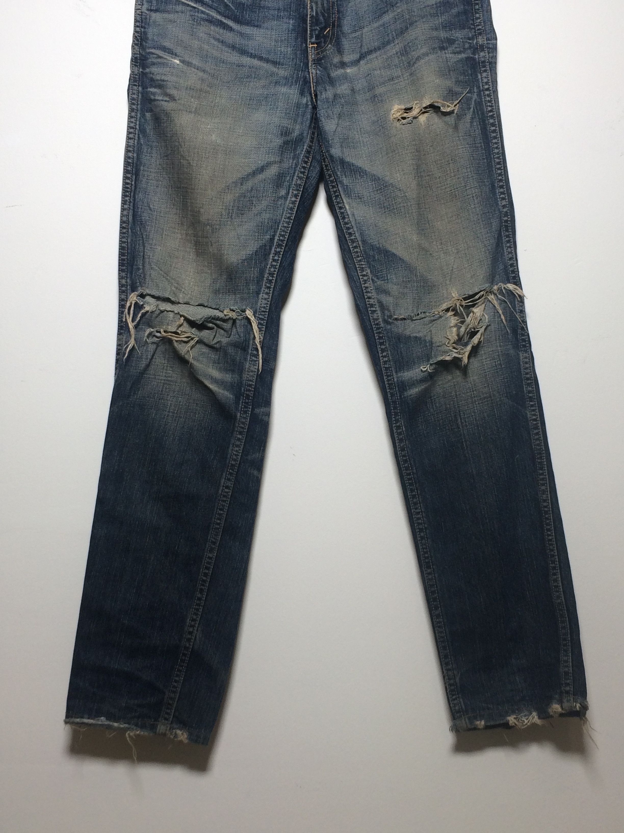 Levi's × Vintage Vtg 90's Levis 606 Distressed Ripped Slim Fit Jeans Size US 30 / EU 46 - 5 Thumbnail