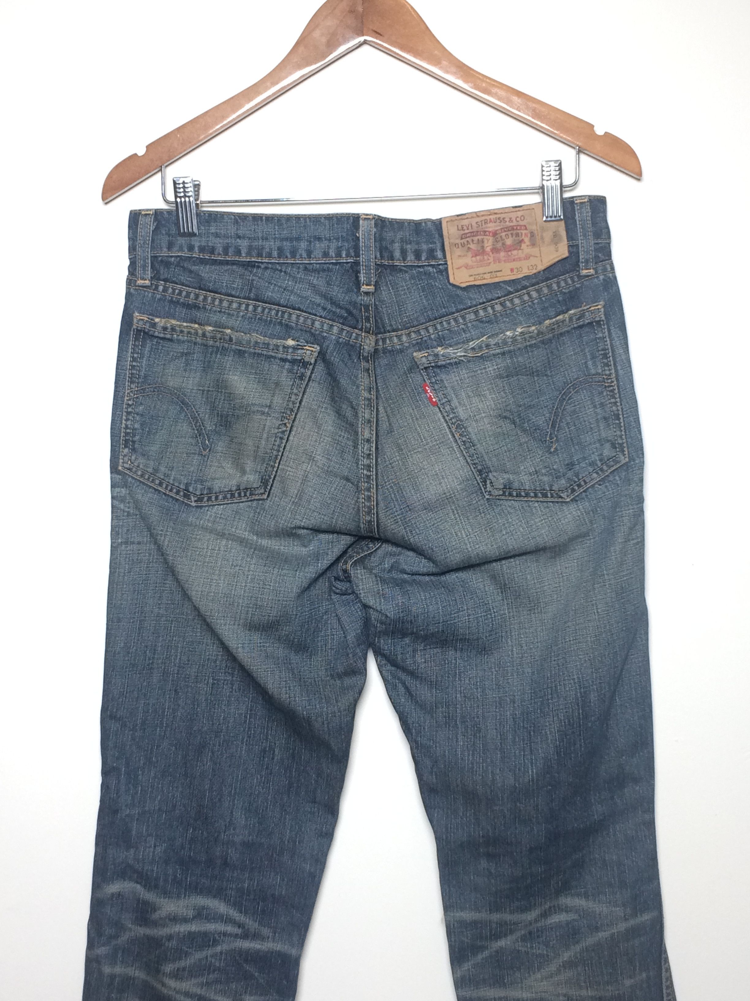 Levi's × Vintage Vtg 90's Levis 606 Distressed Ripped Slim Fit Jeans Size US 30 / EU 46 - 13 Thumbnail