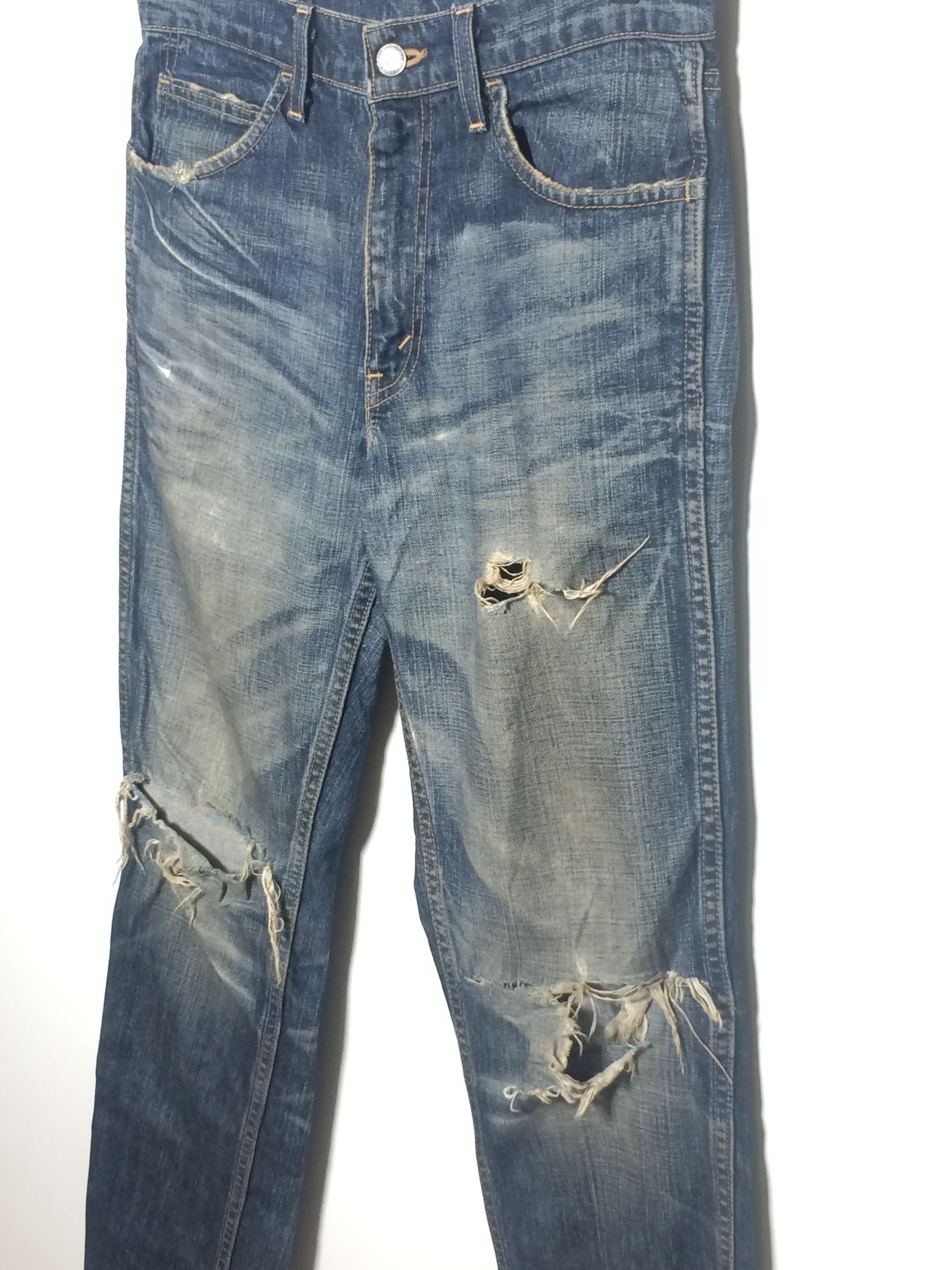 Levi's × Vintage Vtg 90's Levis 606 Distressed Ripped Slim Fit Jeans Size US 30 / EU 46 - 8 Thumbnail