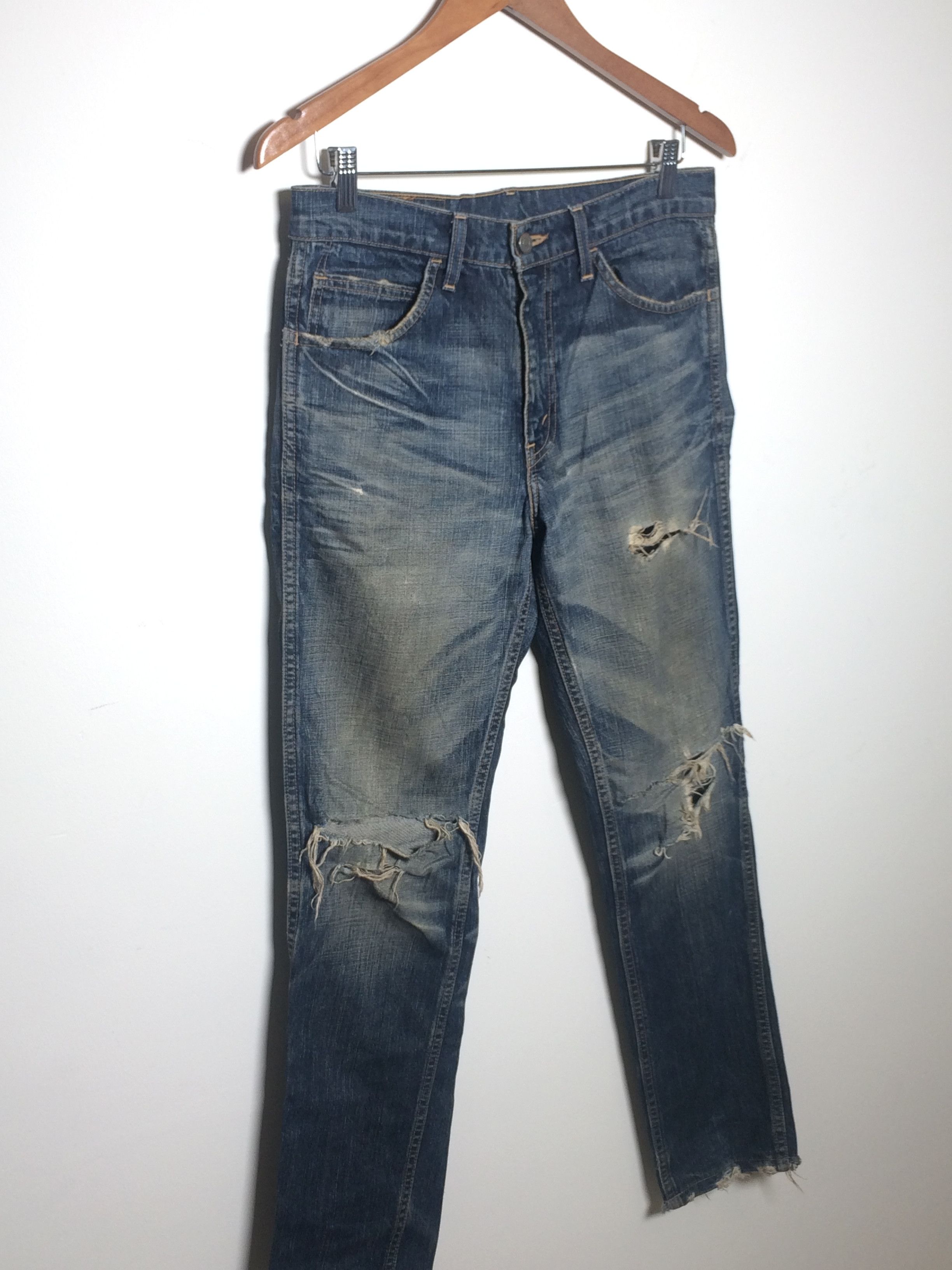 Levi's × Vintage Vtg 90's Levis 606 Distressed Ripped Slim Fit Jeans Size US 30 / EU 46 - 7 Thumbnail