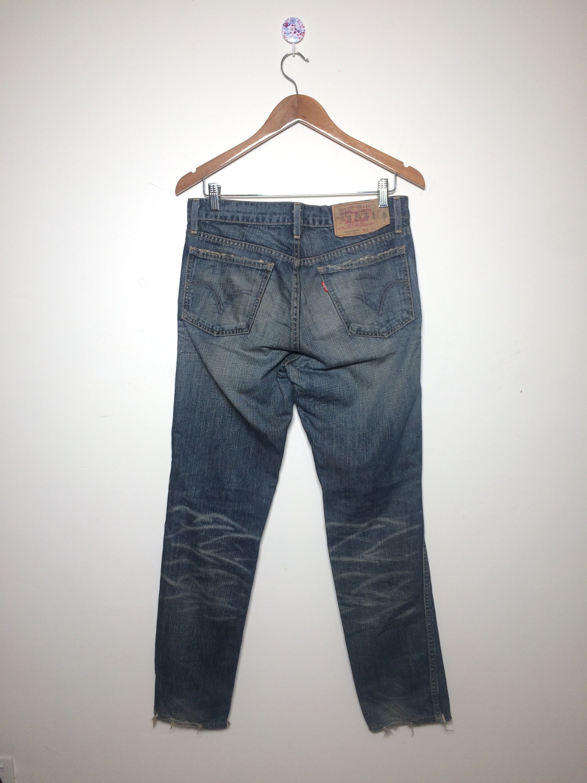 Levi's × Vintage Vtg 90's Levis 606 Distressed Ripped Slim Fit Jeans Size US 30 / EU 46 - 12 Thumbnail