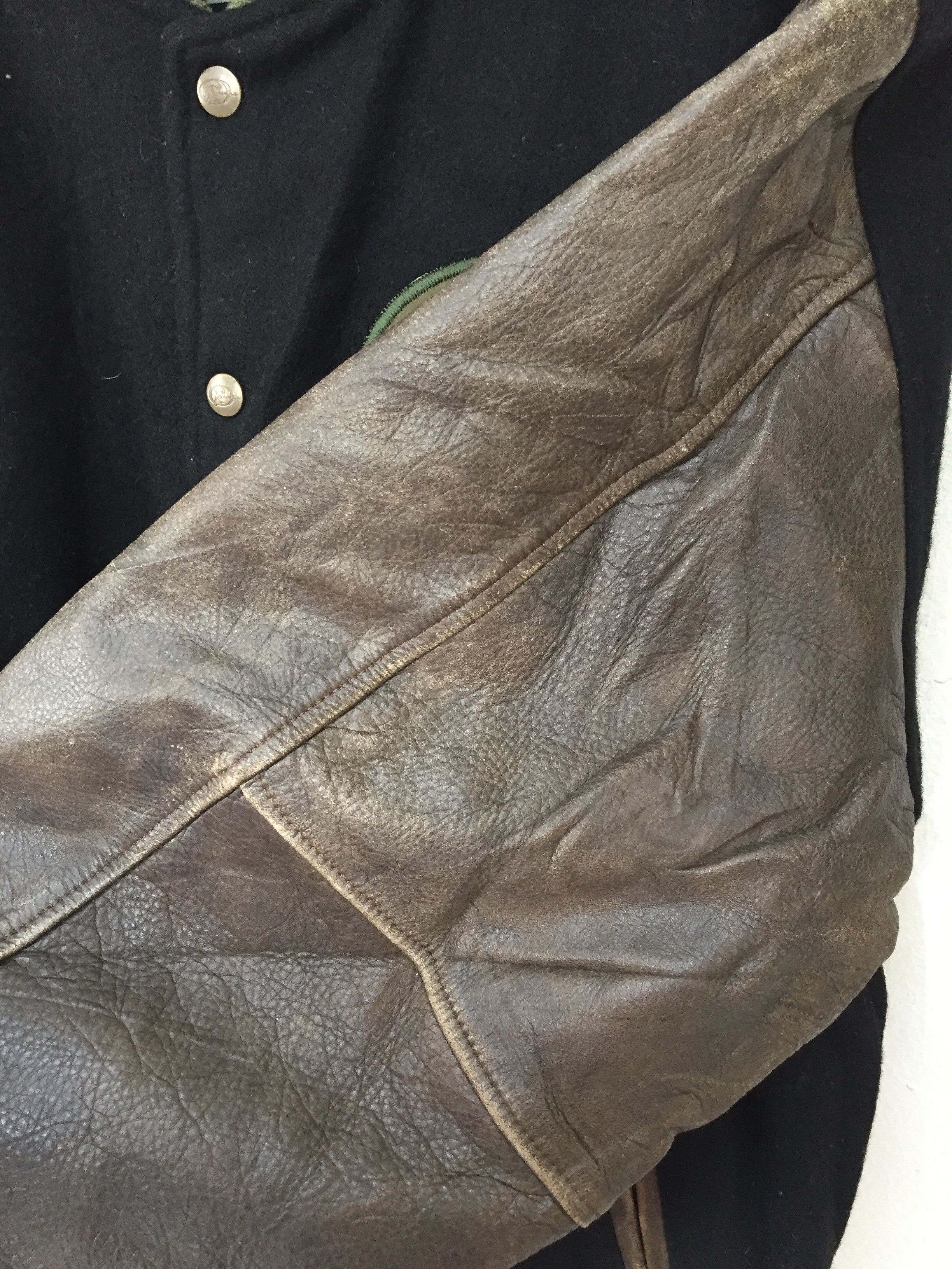 O'Neill 90's steinbock Embordered logo varsity Leather Sleeve Size US L / EU 52-54 / 3 - 14 Thumbnail