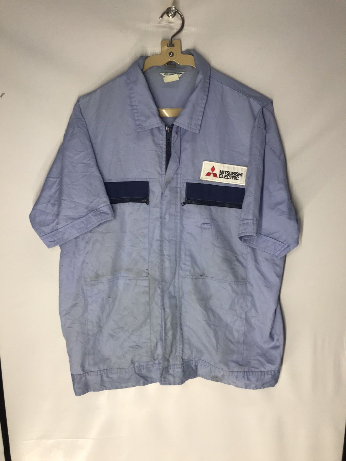 Japanese Brand × Sports Specialties Mitsubishi electric uniform zipper shirt Size US L / EU 52-54 / 3 - 7 Thumbnail
