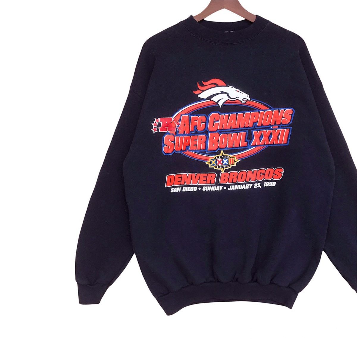 Vintage Vintage 1998 AFC champions super bowl crewneck polycotton Size US L / EU 52-54 / 3 - 2 Thumbnail