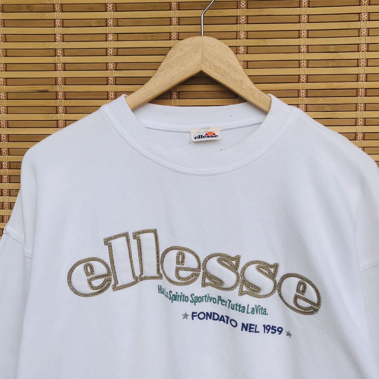 Ellesse × Vintage Vintage Ellesse crewneck jumper big logo embroidered Size US M / EU 48-50 / 2 - 2 Thumbnail