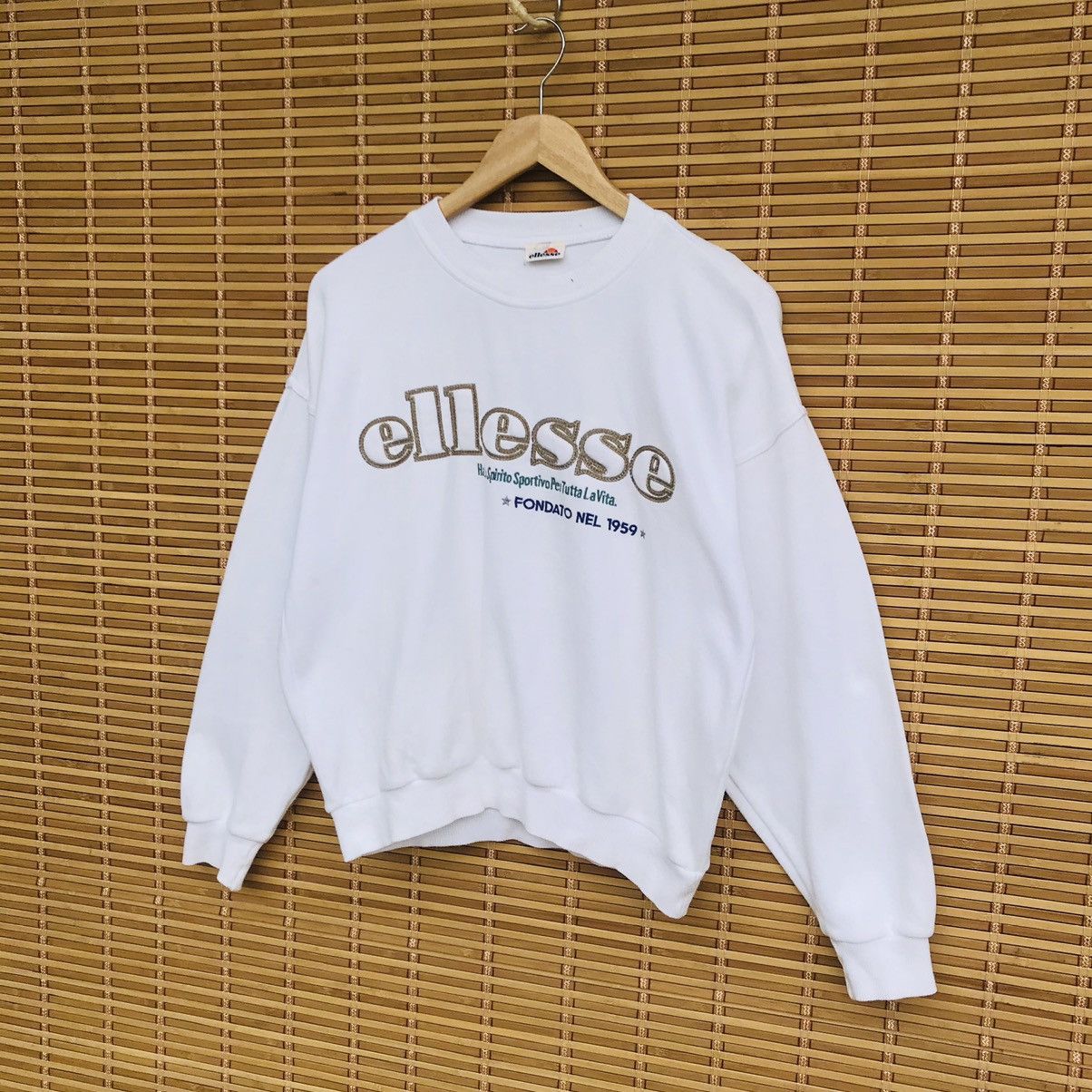 Ellesse × Vintage Vintage Ellesse crewneck jumper big logo embroidered Size US M / EU 48-50 / 2 - 3 Thumbnail