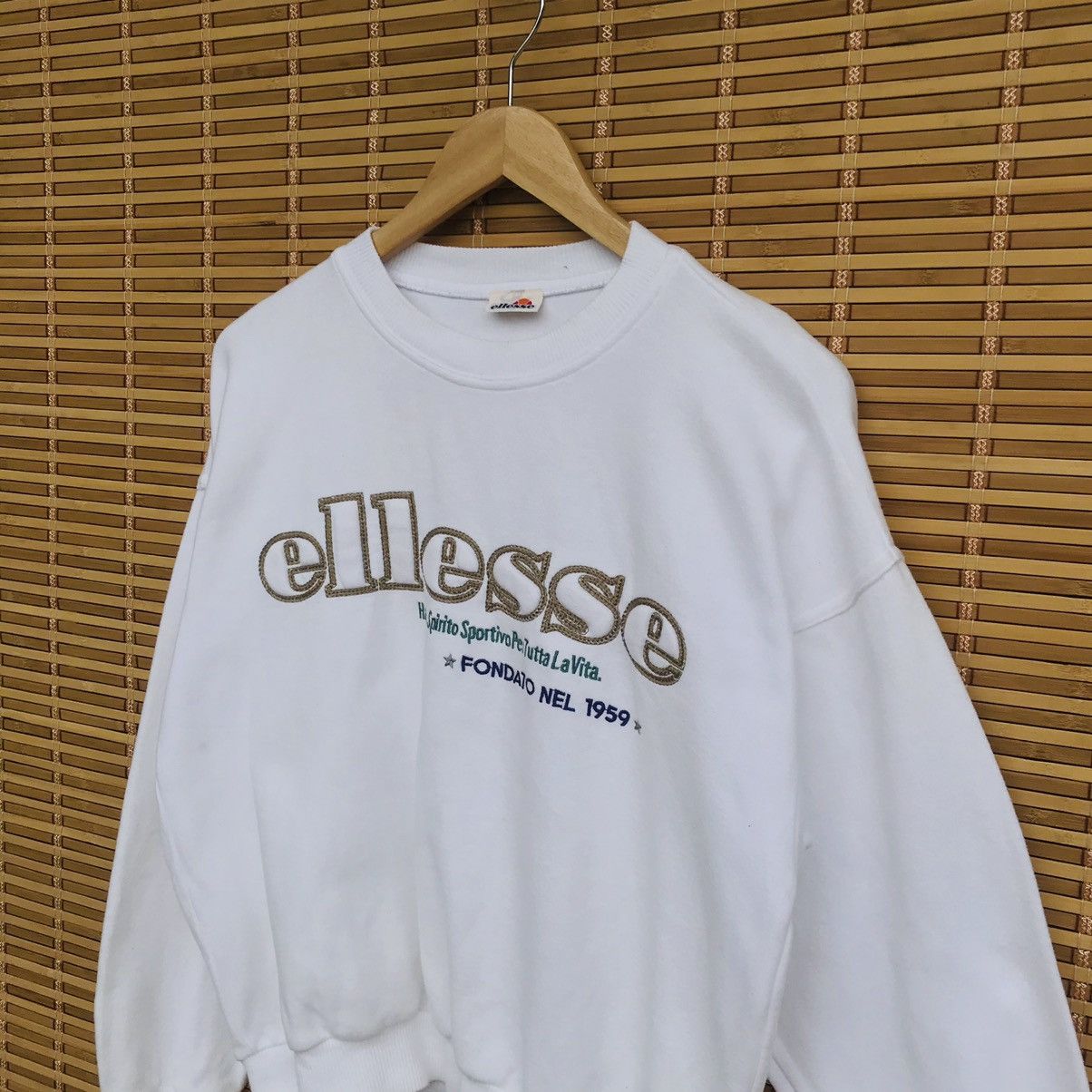 Ellesse × Vintage Vintage Ellesse crewneck jumper big logo embroidered Size US M / EU 48-50 / 2 - 5 Thumbnail