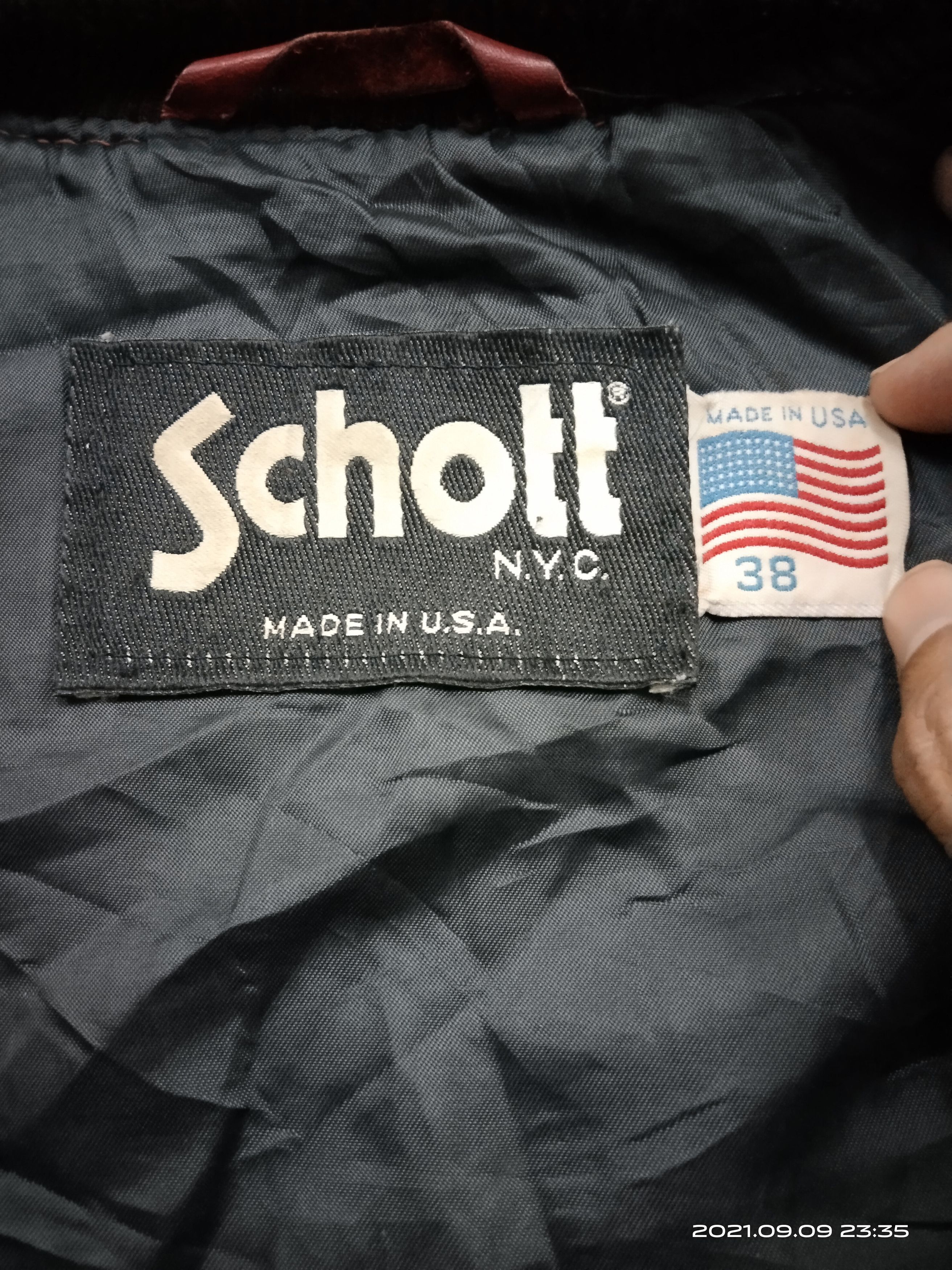 Schott × Vintage VINTAGE SCHOTT TWO TONE LEATHER JACKET MADE IN USA Size US M / EU 48-50 / 2 - 6 Thumbnail