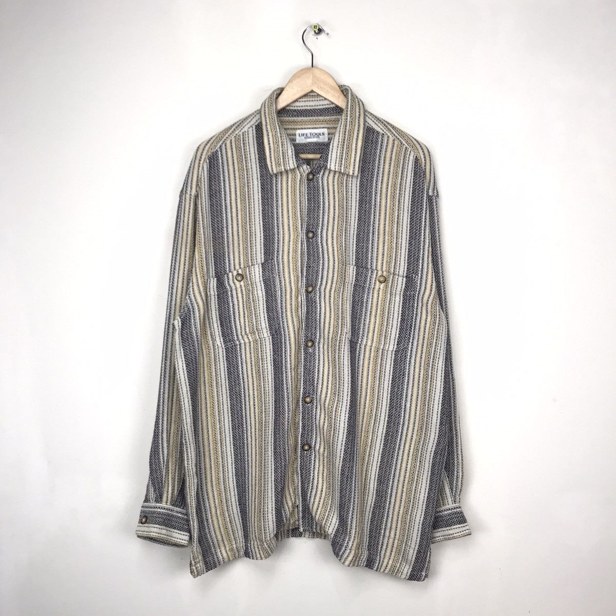 Vintage Vintage 90S Original by Cox classic striped buttom up xlarge Size US XL / EU 56 / 4 - 1 Thumbnail
