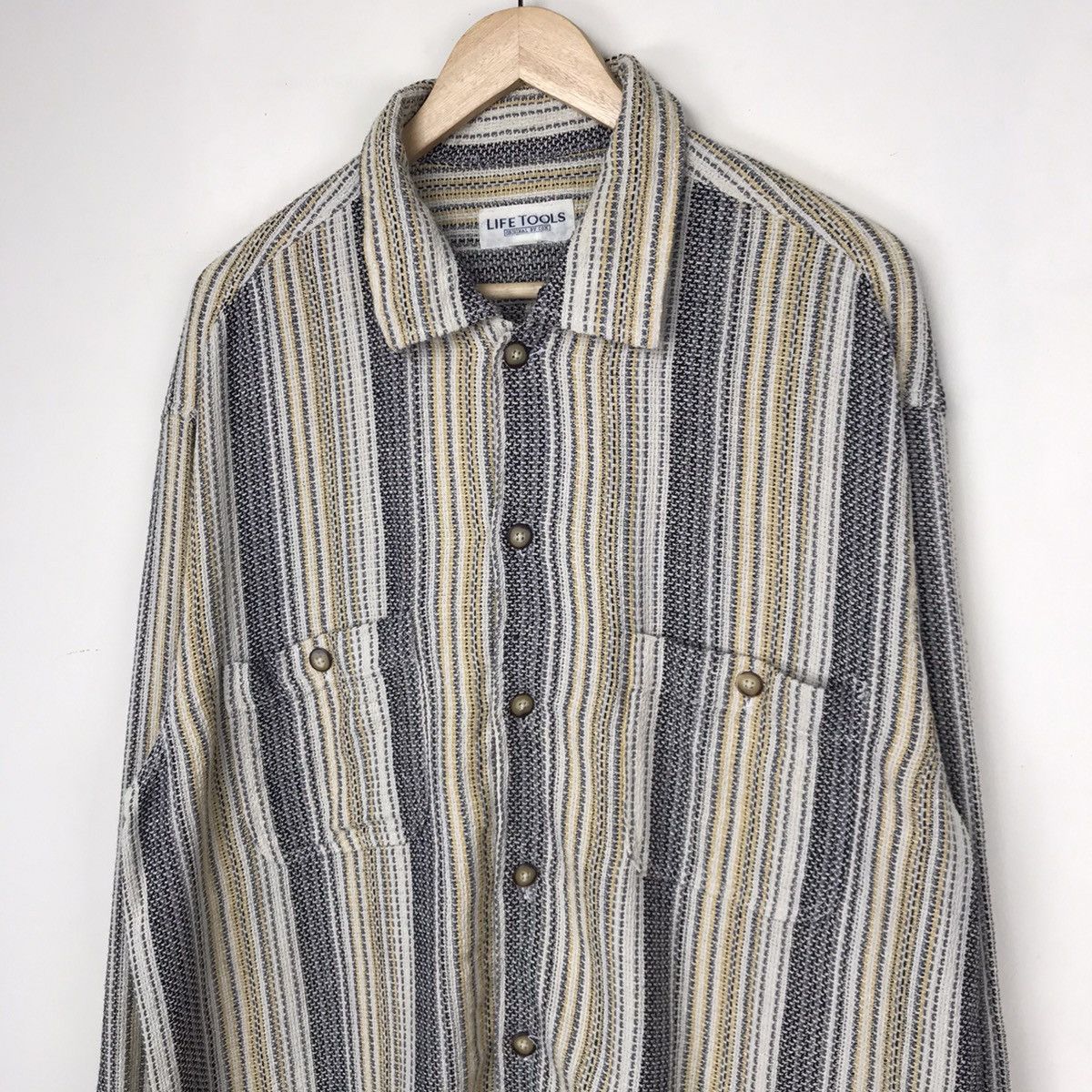 Vintage Vintage 90S Original by Cox classic striped buttom up xlarge Size US XL / EU 56 / 4 - 3 Thumbnail