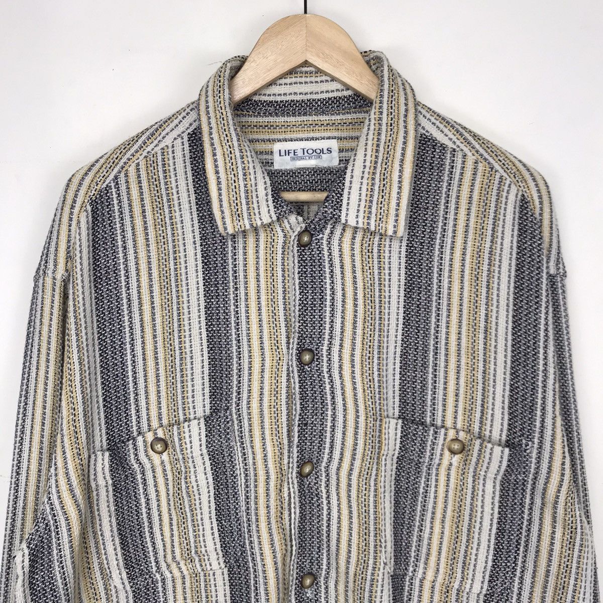 Vintage Vintage 90S Original by Cox classic striped buttom up xlarge Size US XL / EU 56 / 4 - 2 Thumbnail