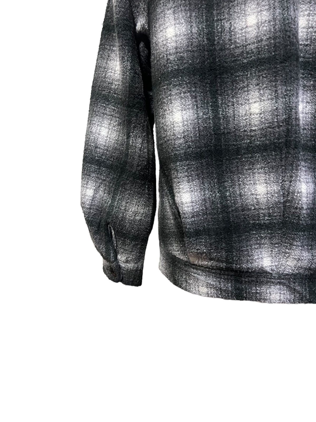 GU VINTAGE 90s SHADOW PLAID WOOL FULL ZIP WITH SHERPA COLLAR Size M / US 6-8 / IT 42-44 - 21 Thumbnail