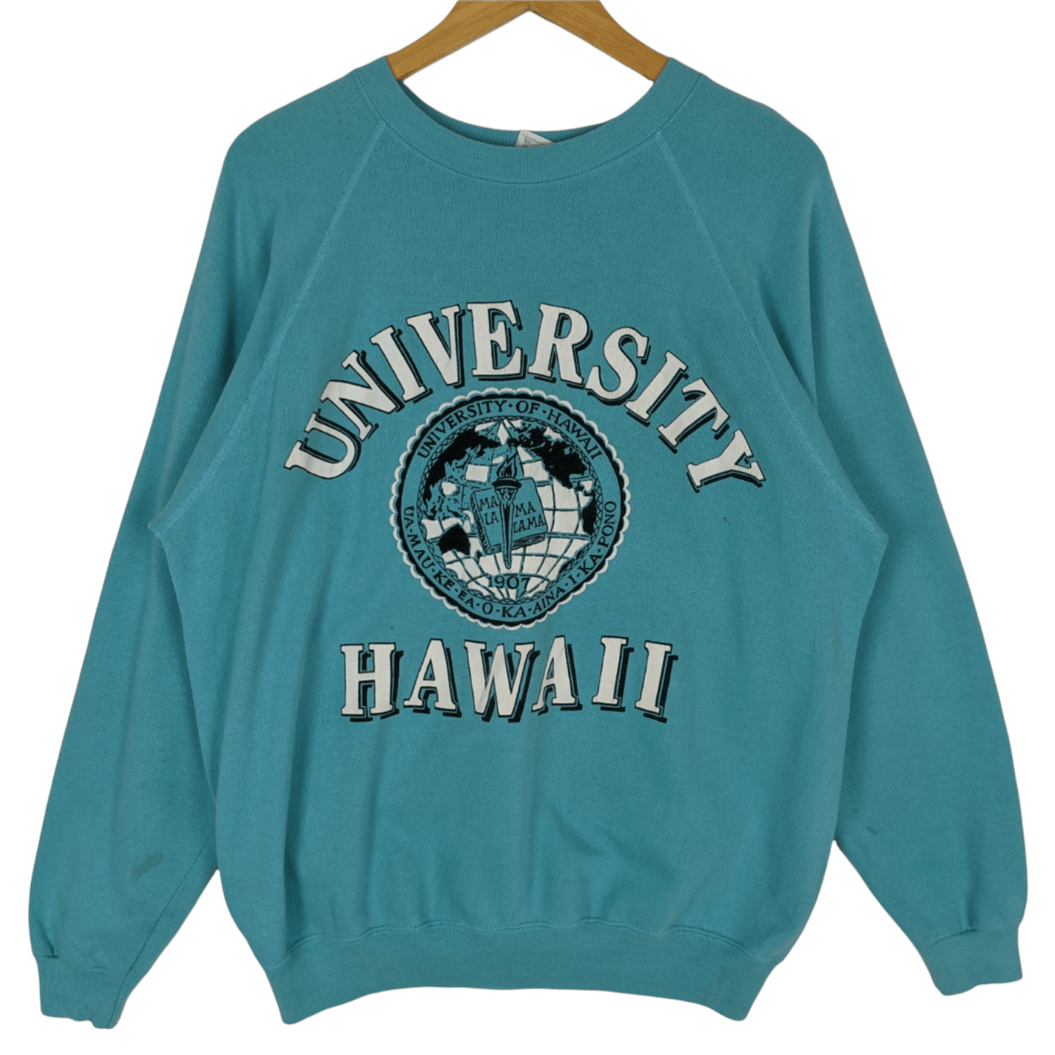 Vintage Vintage 80's UNIVERSITY OF HAWAII Jumper Sweatshirt Size US XL / EU 56 / 4 - 2 Thumbnail