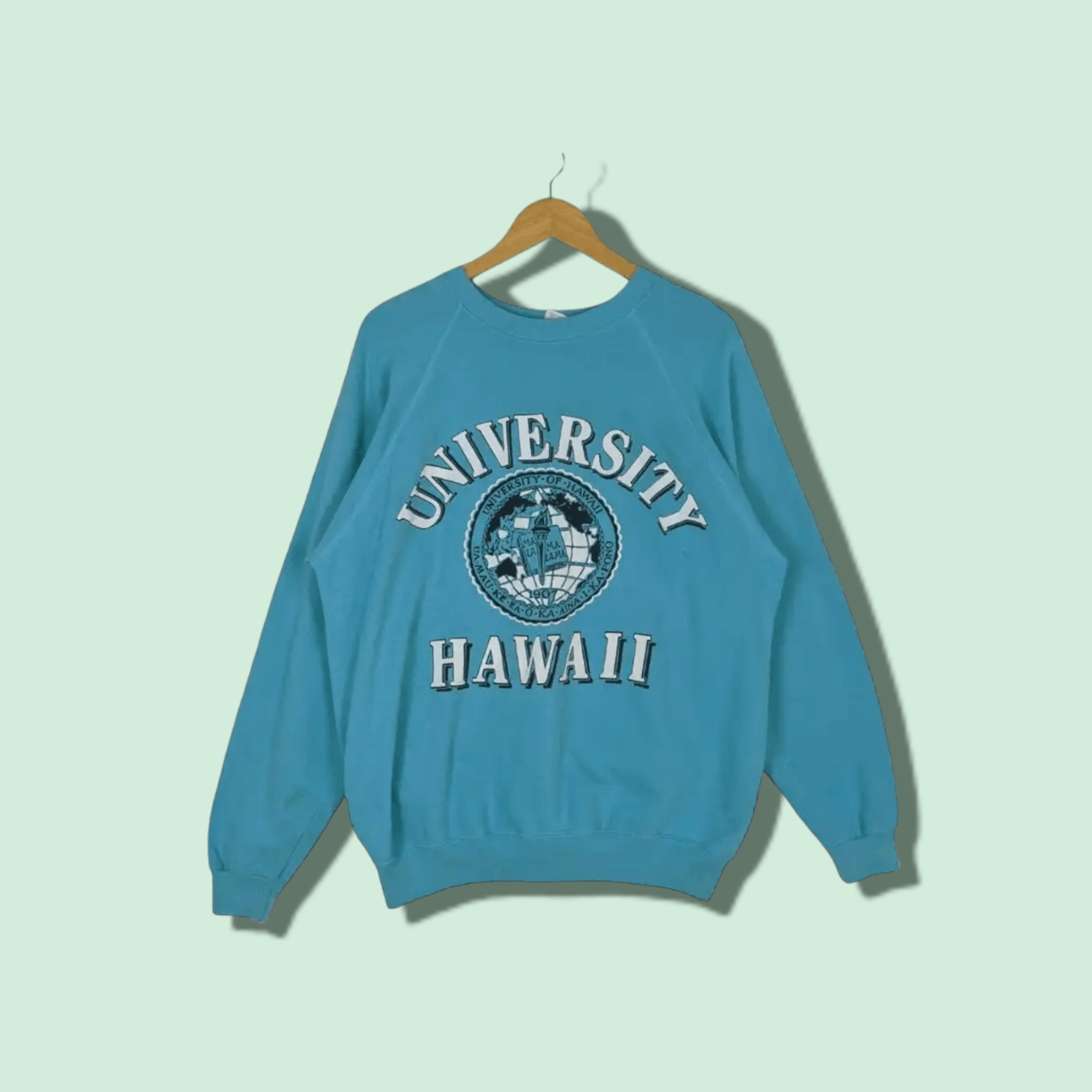 Vintage Vintage 80's UNIVERSITY OF HAWAII Jumper Sweatshirt Size US XL / EU 56 / 4 - 1 Thumbnail