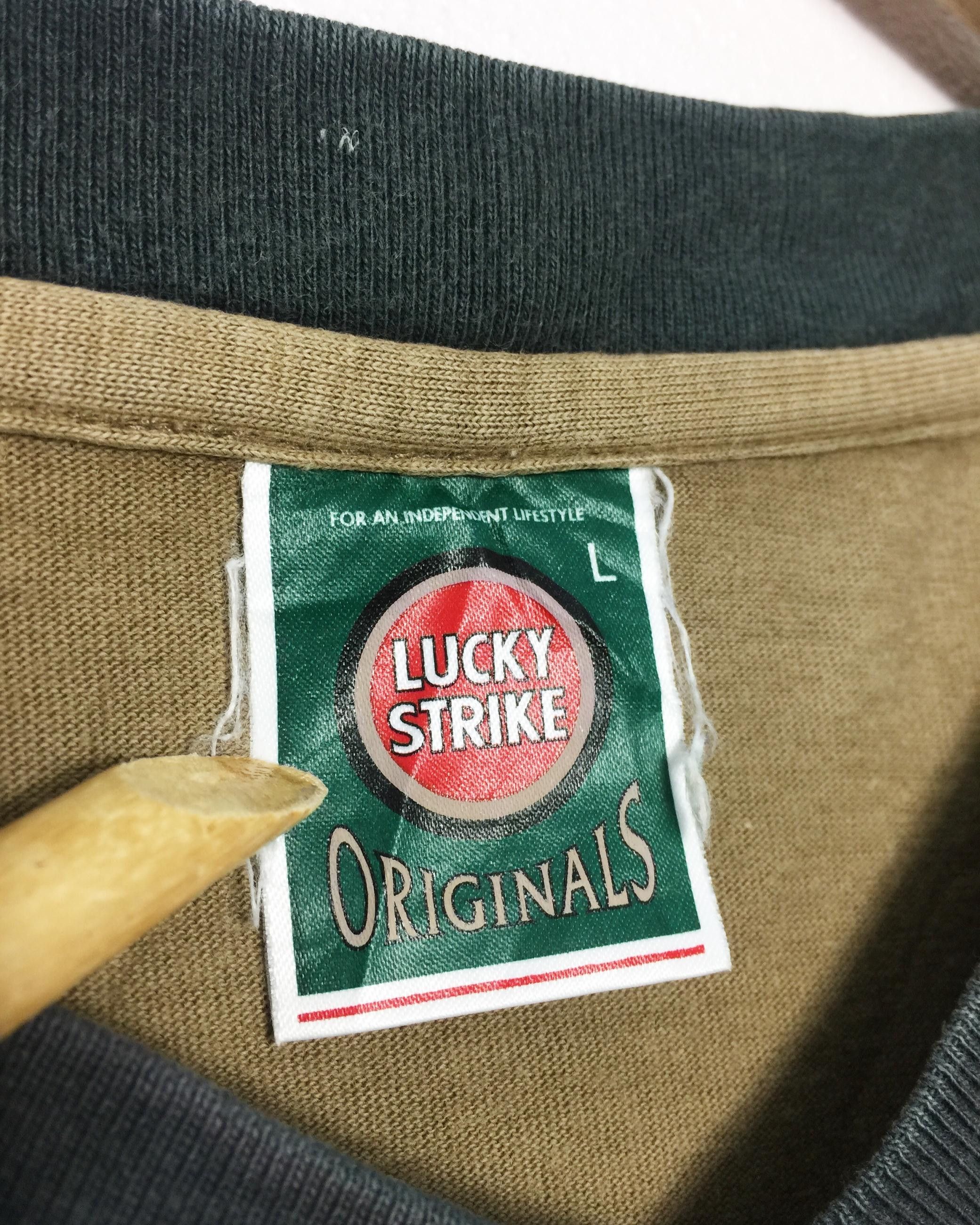 Vintage Rare Vintage Lucky Strike Ringer Tees Size US L / EU 52-54 / 3 - 8 Thumbnail