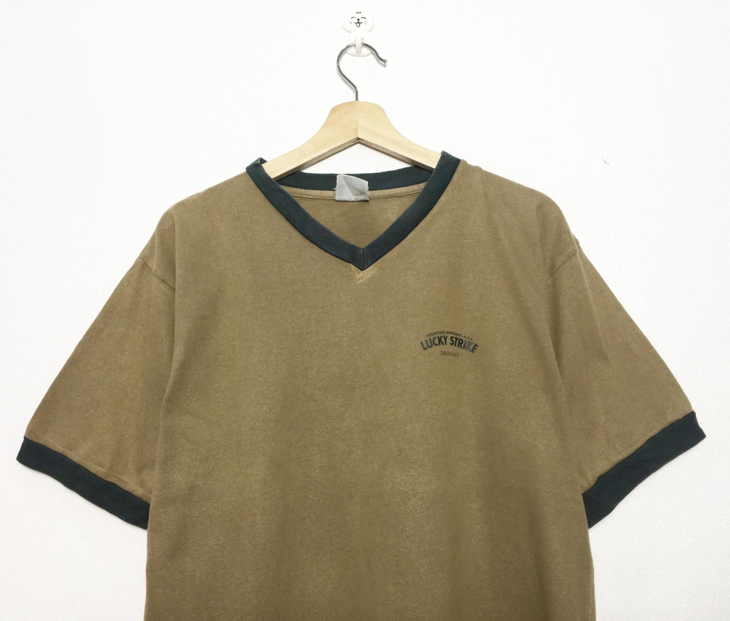 Vintage Rare Vintage Lucky Strike Ringer Tees Size US L / EU 52-54 / 3 - 2 Thumbnail