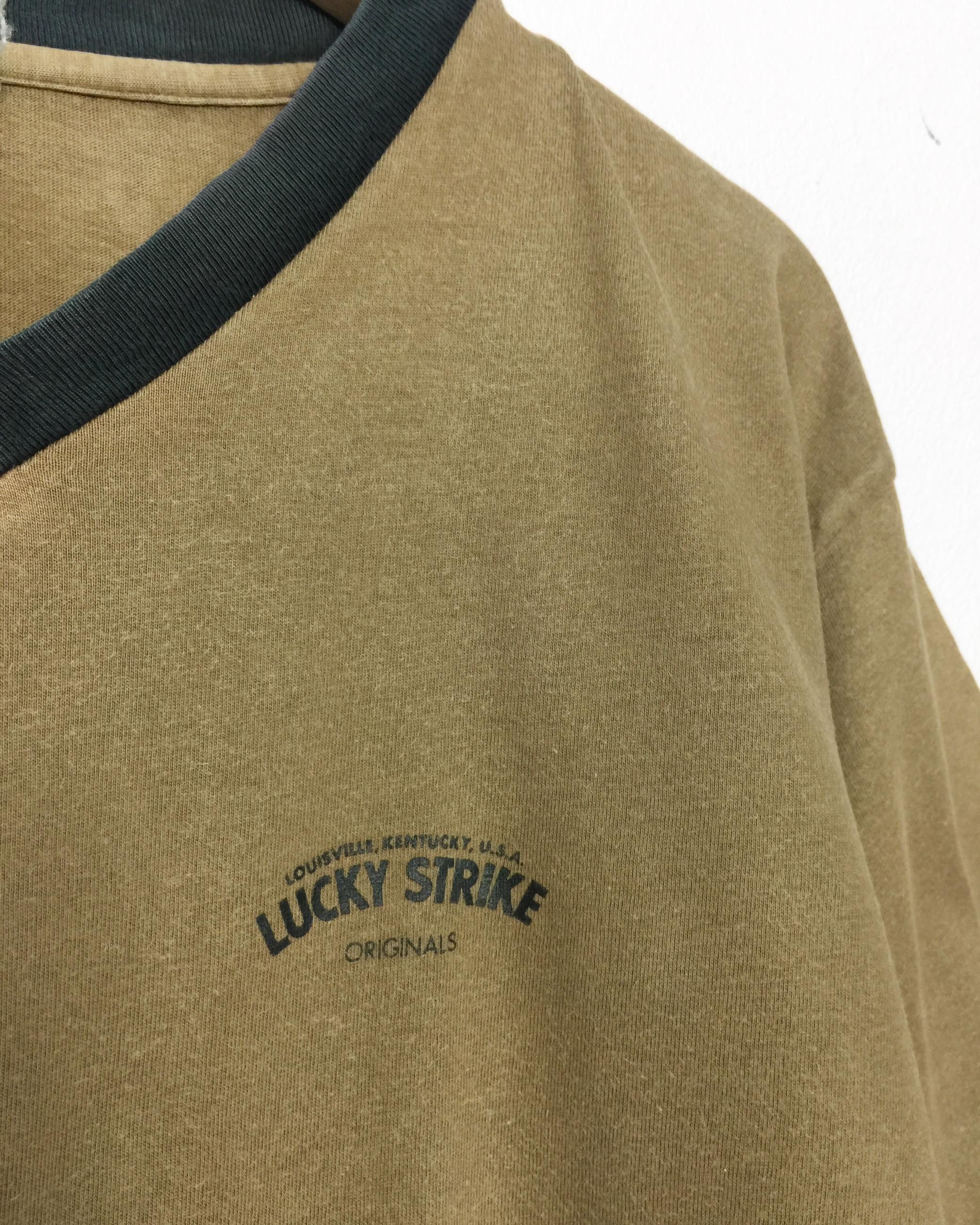 Vintage Rare Vintage Lucky Strike Ringer Tees Size US L / EU 52-54 / 3 - 3 Thumbnail