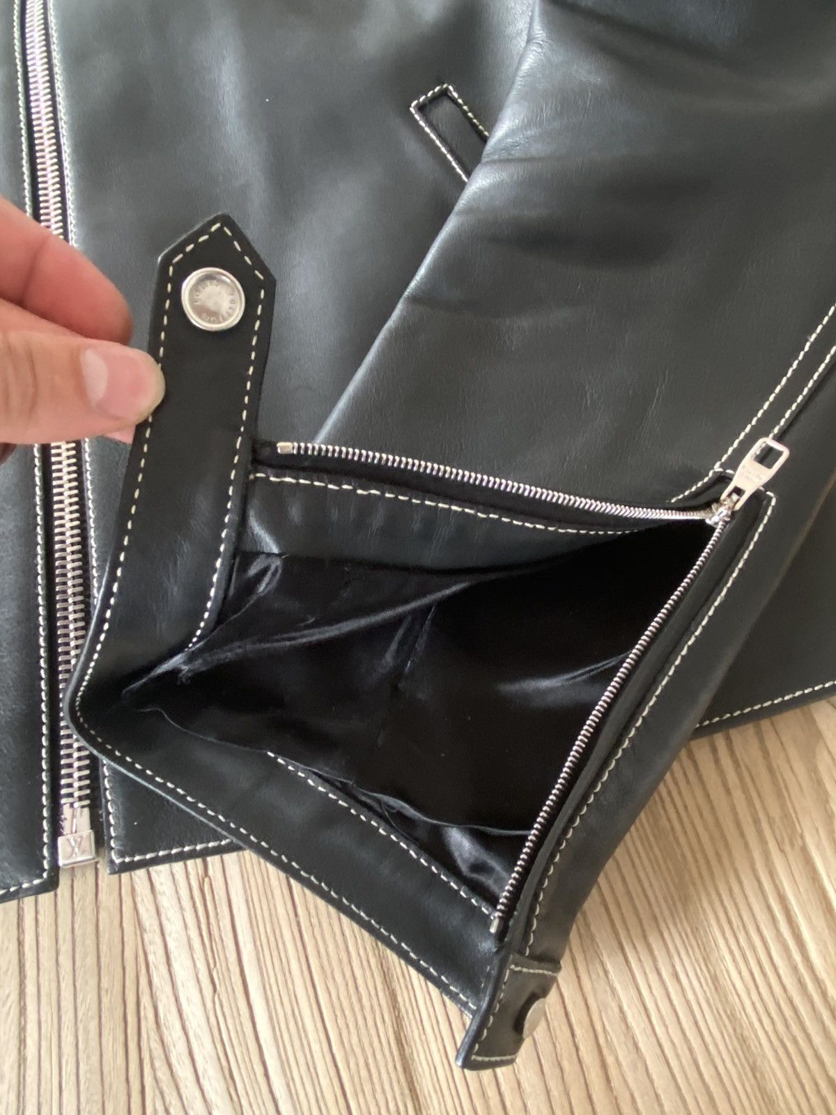 Kim Jones GRAIL Contrast Stitch Kim Jones Leather Jacket Size US M / EU 48-50 / 2 - 6 Thumbnail