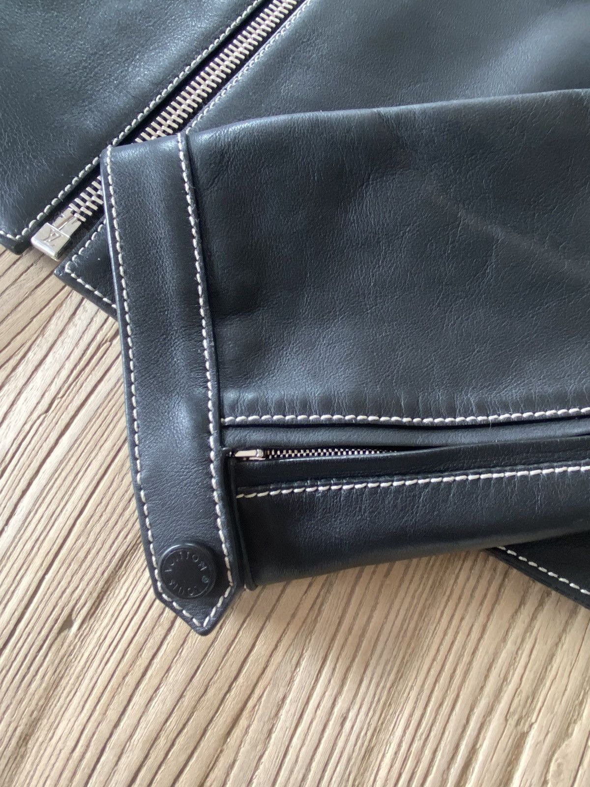 Kim Jones GRAIL Contrast Stitch Kim Jones Leather Jacket Size US M / EU 48-50 / 2 - 5 Thumbnail