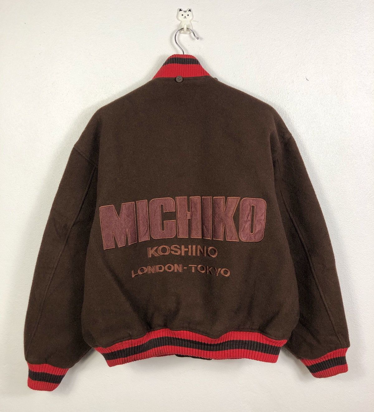Michiko Koshino London Rare Vintage Michiko Koshino London Wool Varsity Jacket Size US XL / EU 56 / 4 - 1 Thumbnail