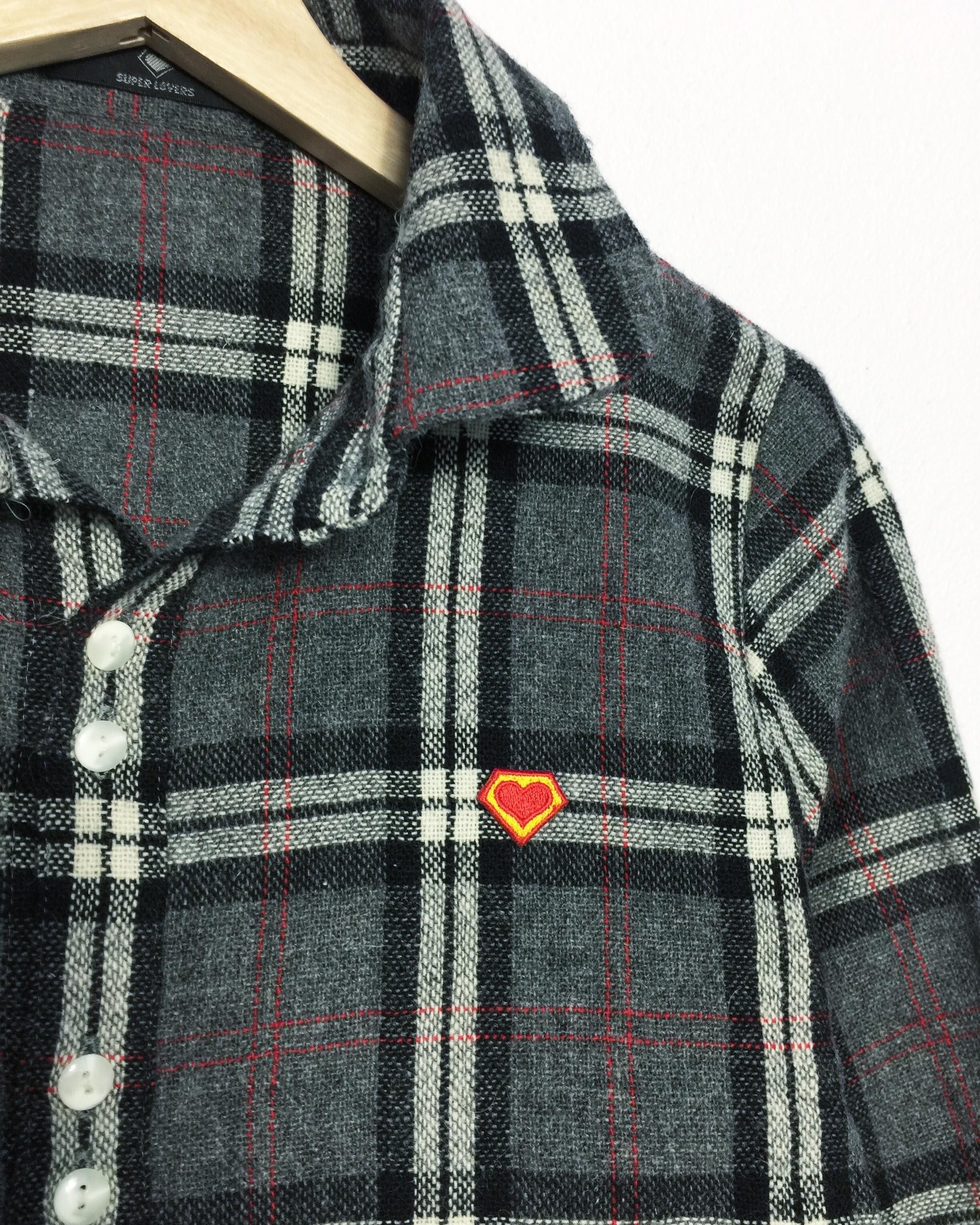 Japanese Brand Rare Super Lovers Tokyo Checkered Wool Flannel Size US M / EU 48-50 / 2 - 3 Thumbnail