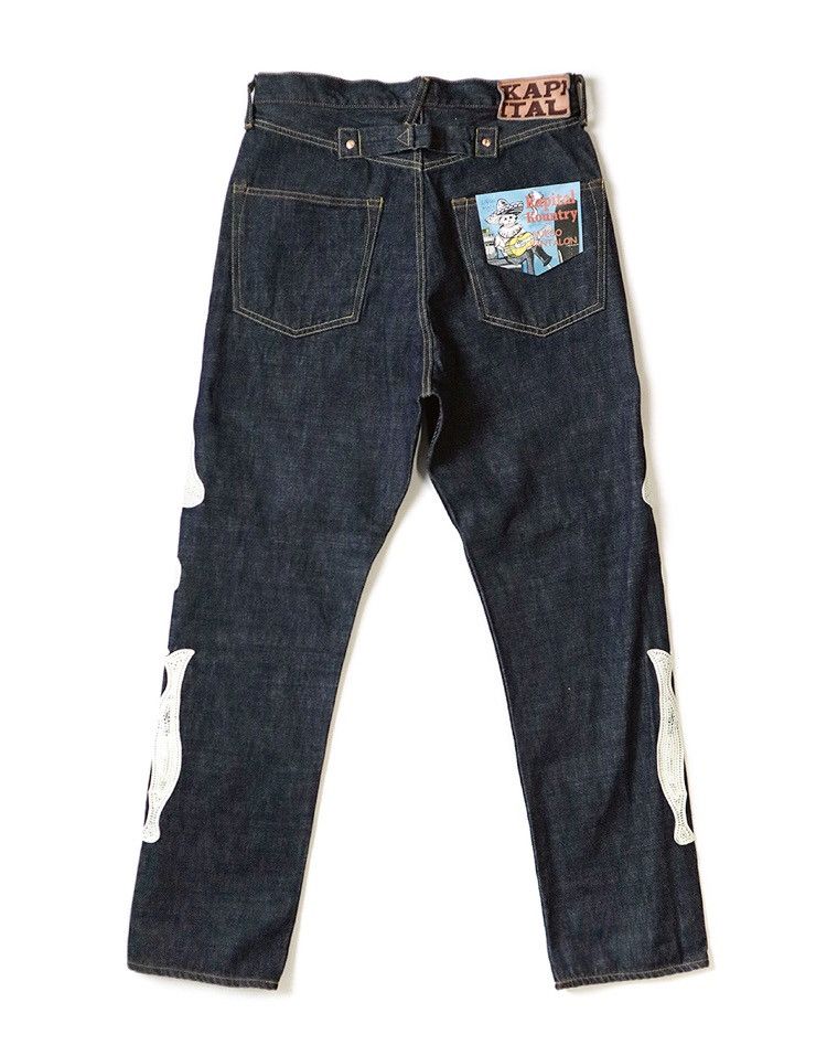 Kapital × Kapital Kountry Kapital 12.5 Oz Denim Mexican Black Tie 5p Okagilly Size US 32 / EU 48 - 3 Thumbnail