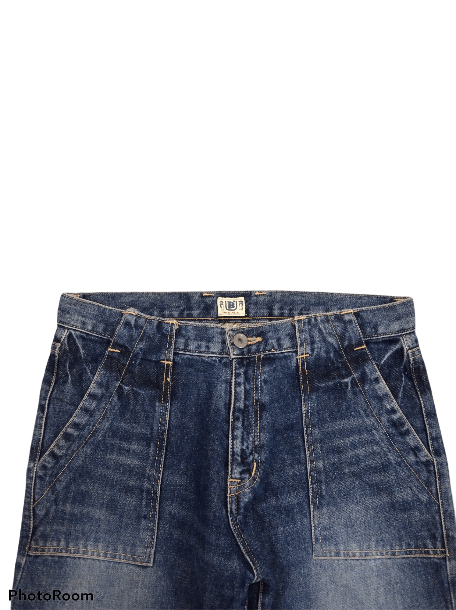 Blue Blue Japan × Japanese Brand DiSTRESSED FLARE BUSH PANTS BLUE BLUE JAPANESE BRAND Size US 29 - 3 Thumbnail