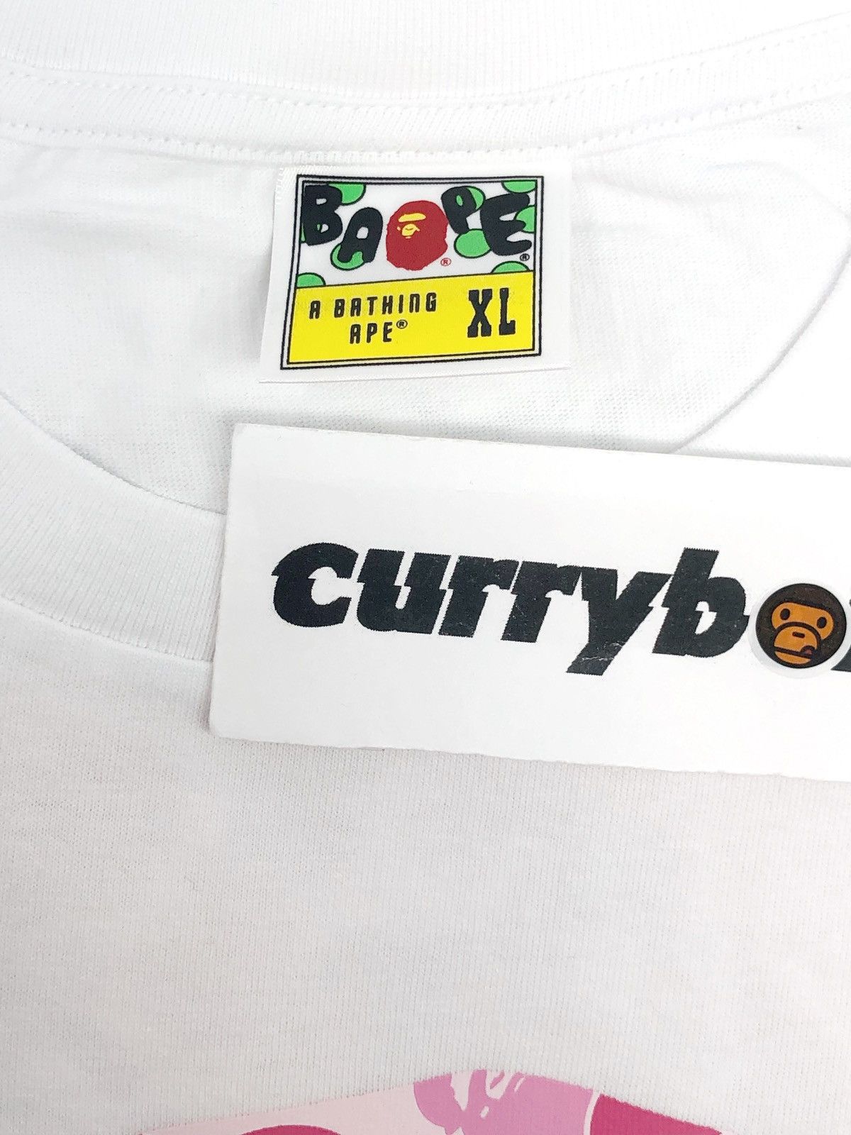 Bape BAPE ABC Camo Big Ape Head Tee White/Pink Size US XL / EU 56 / 4 - 5 Thumbnail