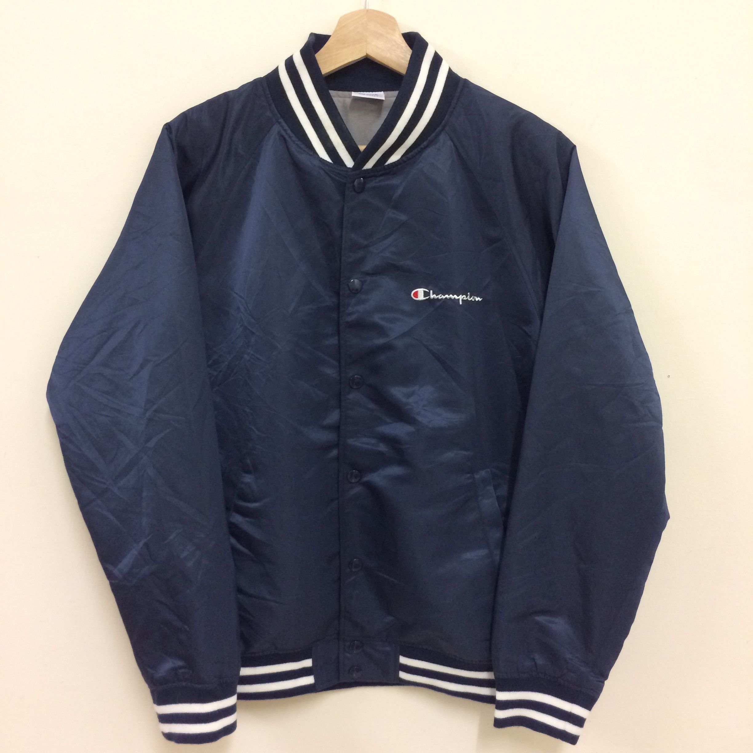 Champion × Vintage Vintage Champion Navy Blue Bomber Jacket Size S Size US S / EU 44-46 / 1 - 2 Thumbnail
