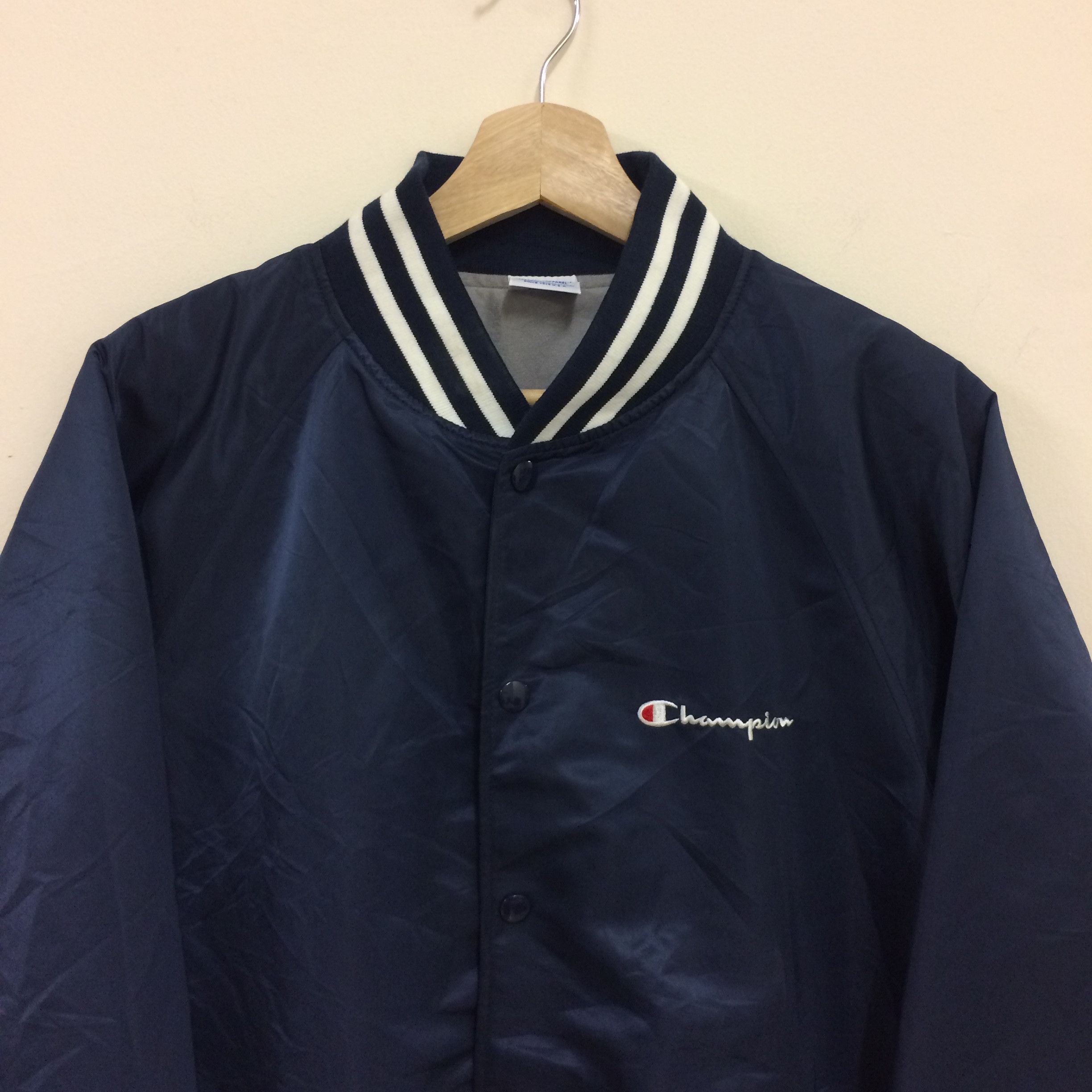 Champion × Vintage Vintage Champion Navy Blue Bomber Jacket Size S Size US S / EU 44-46 / 1 - 3 Thumbnail