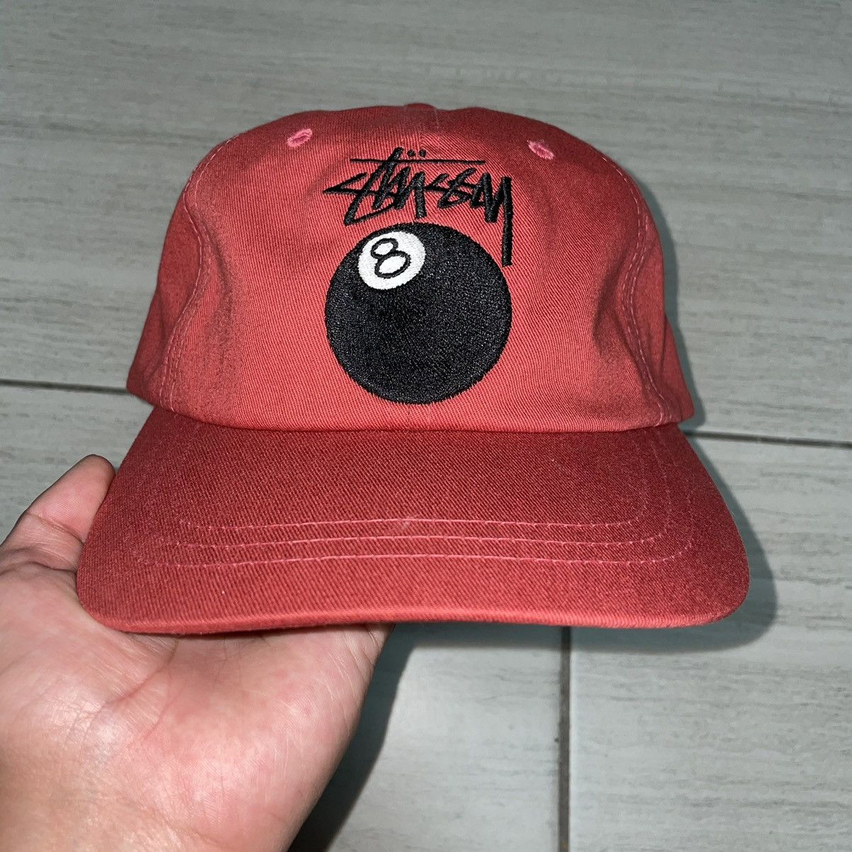 image of Stussy Sample 8 Ball Strapback in Burnt Orange, Men's