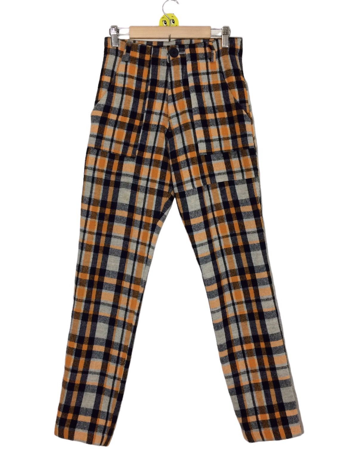 Vintage Undercover Checked Wool Wire Plaid Pants Punk Size S