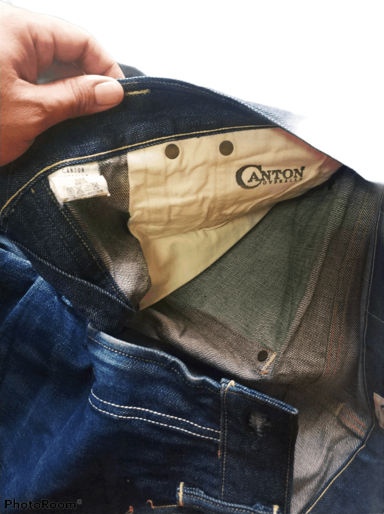 If Six Was Nine 🔥Rare Vintage Canton Distressed Redline Denim Size US 34 / EU 50 - 15 Thumbnail
