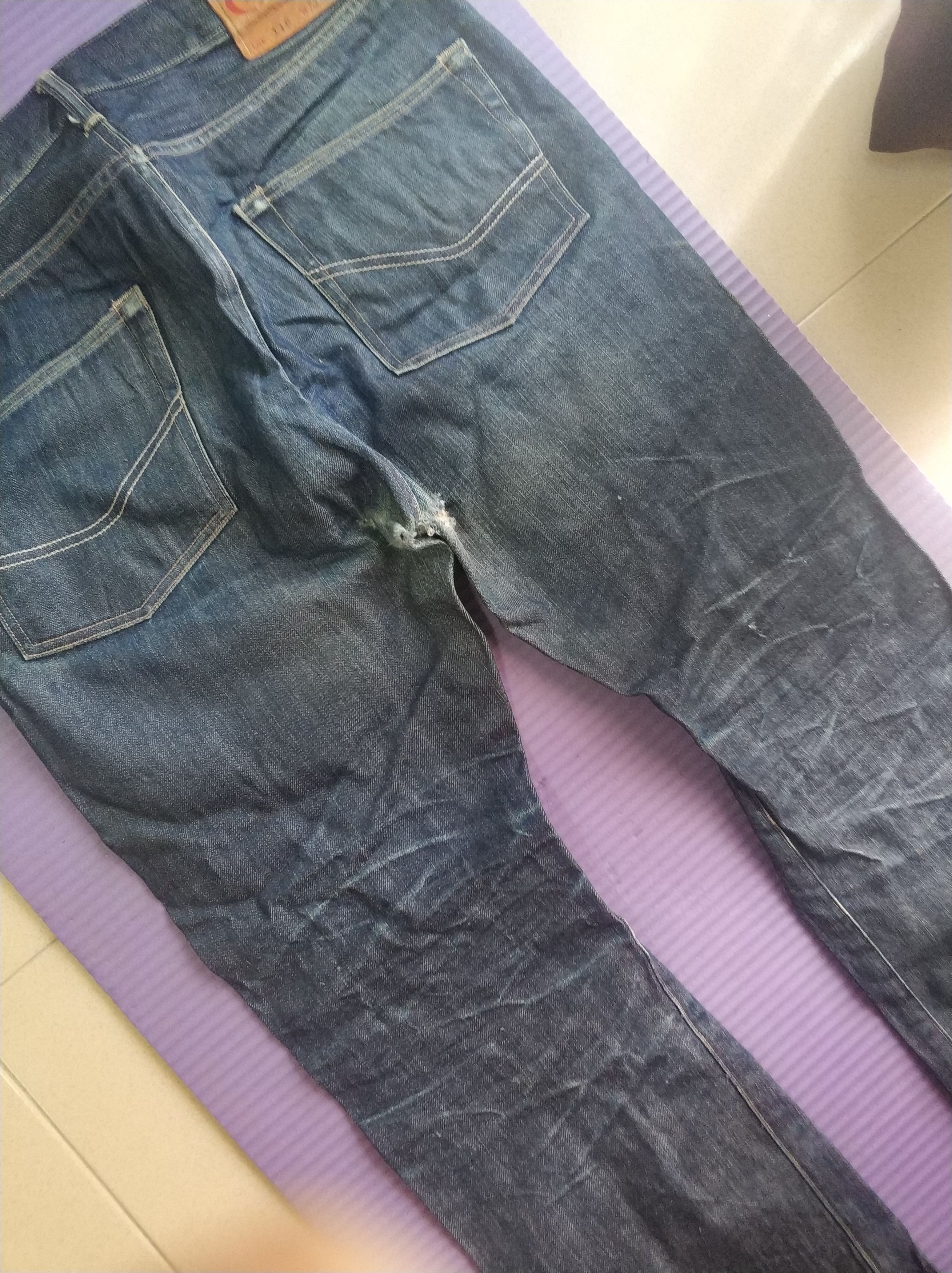 If Six Was Nine 🔥Rare Vintage Canton Distressed Redline Denim Size US 34 / EU 50 - 10 Thumbnail