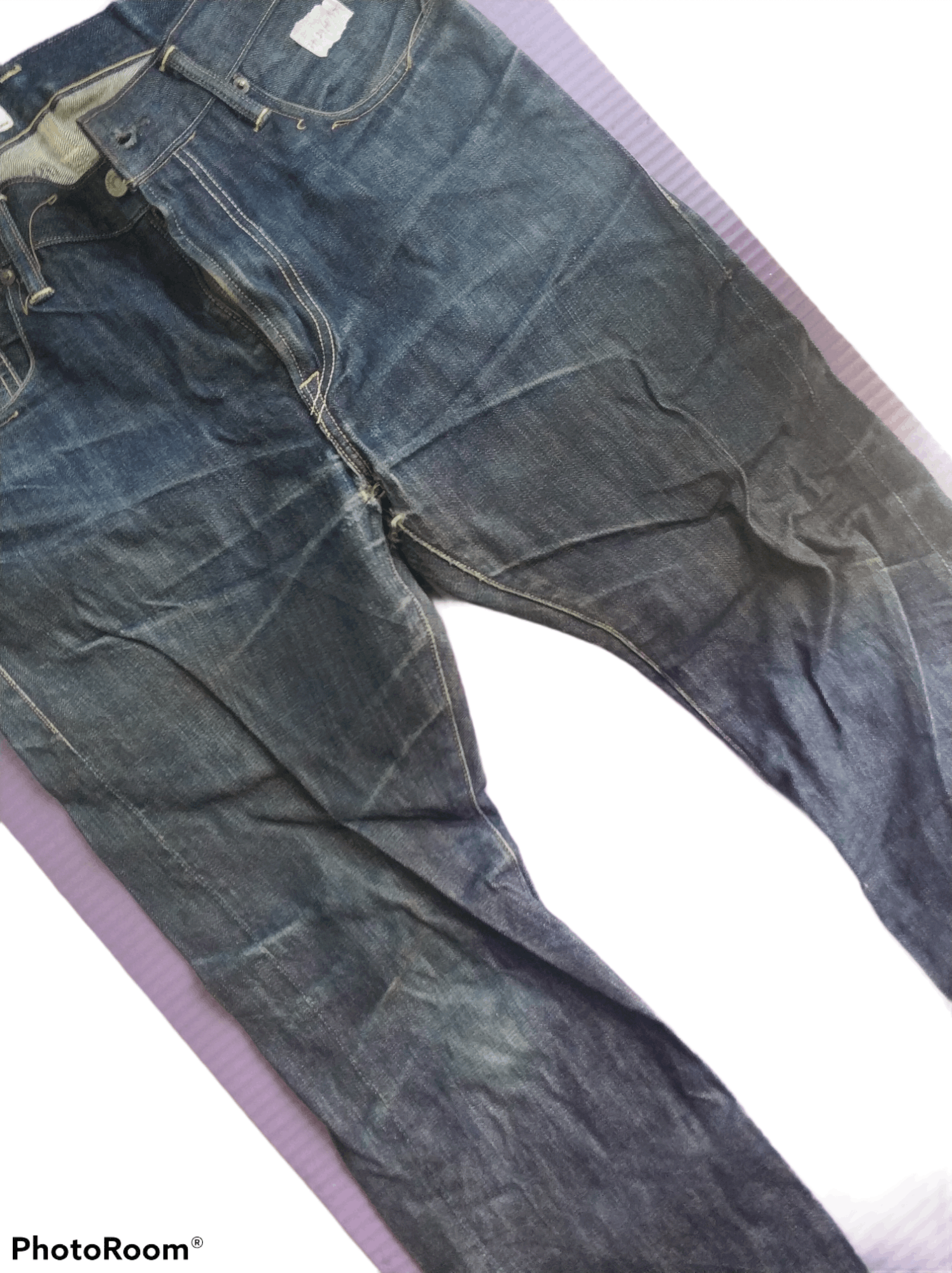 If Six Was Nine 🔥Rare Vintage Canton Distressed Redline Denim Size US 34 / EU 50 - 2 Thumbnail