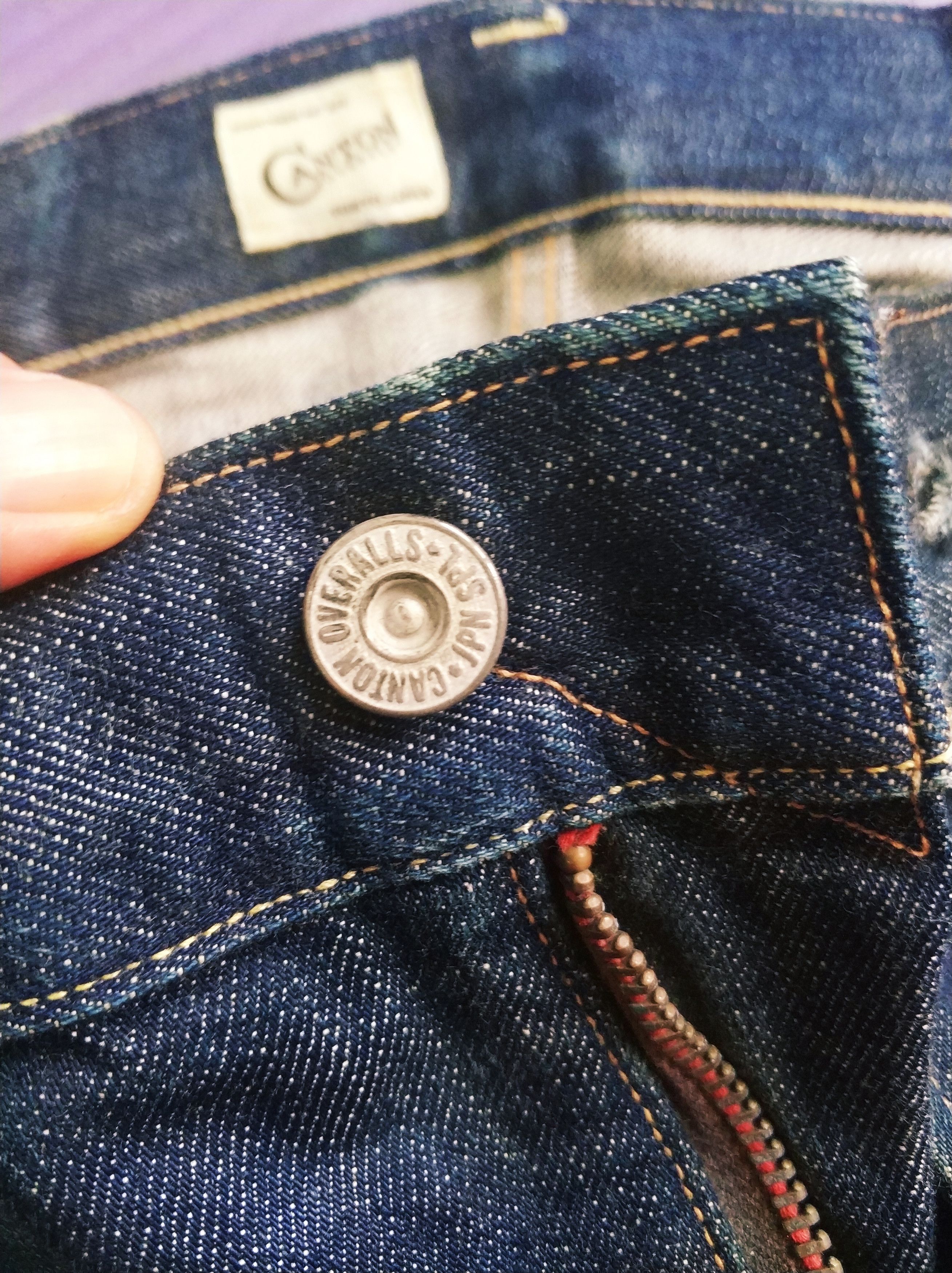 If Six Was Nine 🔥Rare Vintage Canton Distressed Redline Denim Size US 34 / EU 50 - 13 Thumbnail