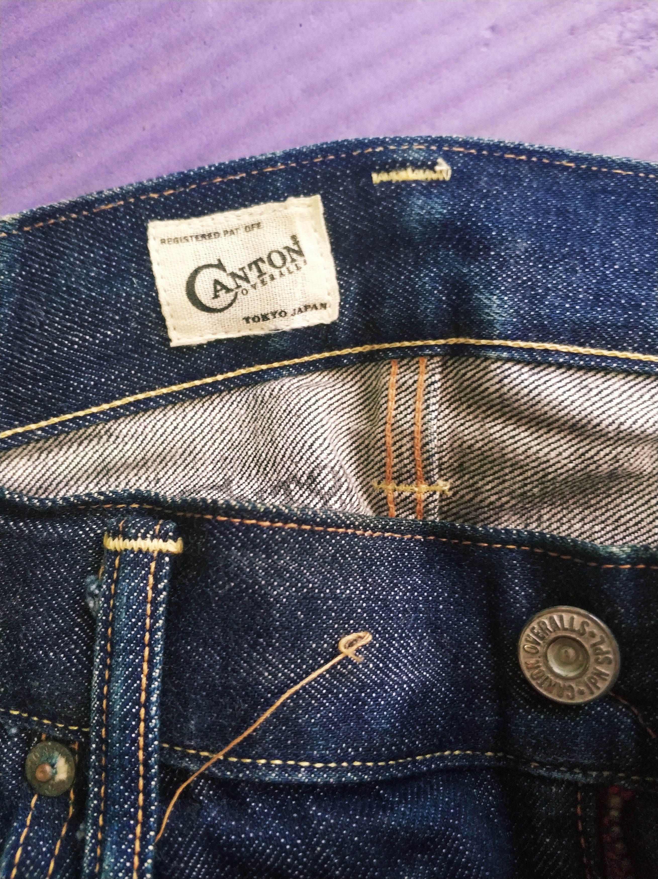 If Six Was Nine 🔥Rare Vintage Canton Distressed Redline Denim Size US 34 / EU 50 - 12 Thumbnail