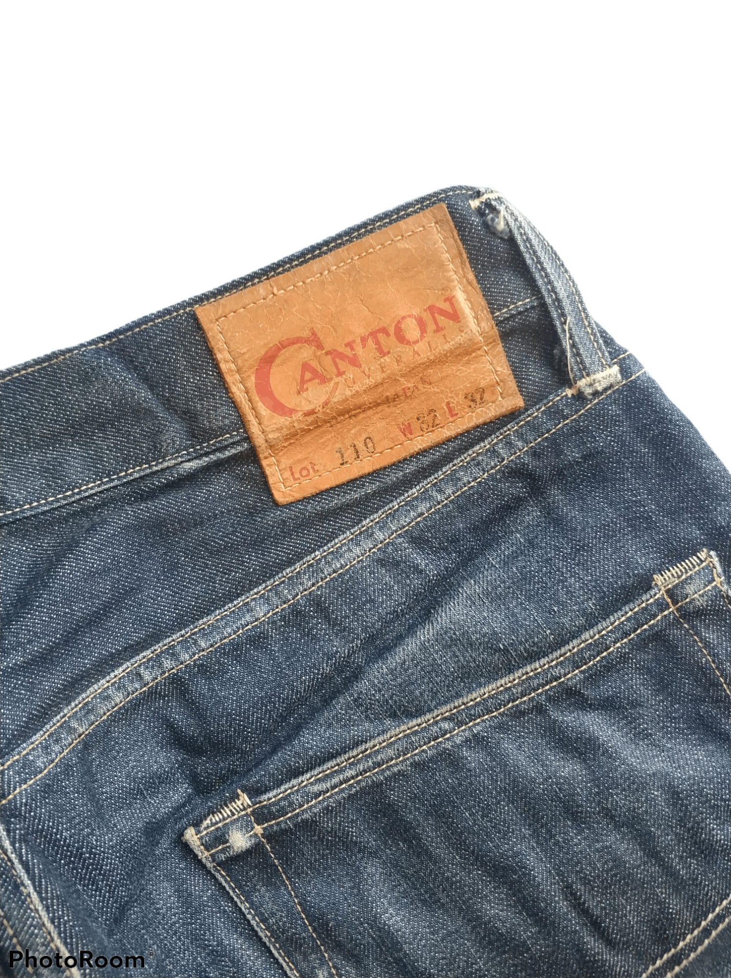 If Six Was Nine 🔥Rare Vintage Canton Distressed Redline Denim Size US 34 / EU 50 - 8 Thumbnail