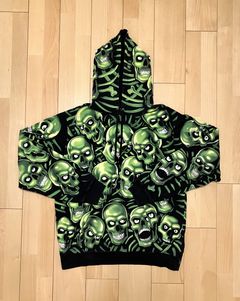 Supreme skull pile hooded sweatshirt clearance green