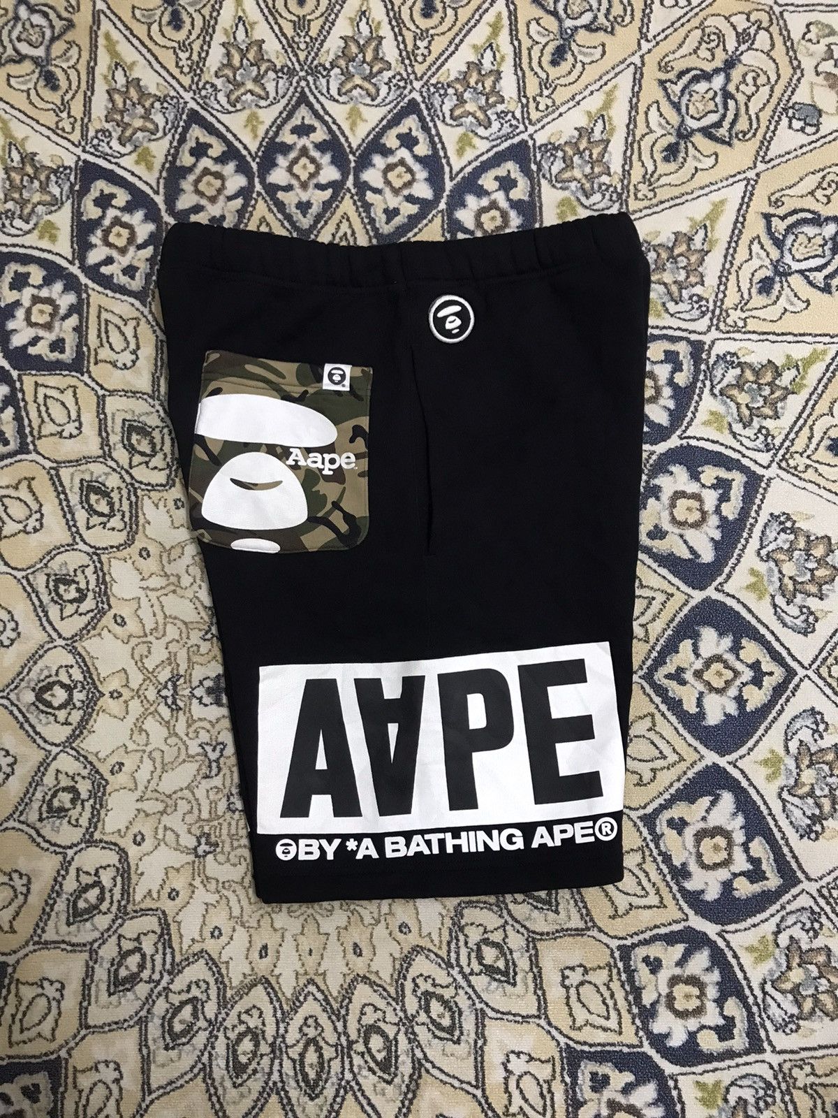 Aape Aape by A Bathing Ape Camo Sweat Shorts Size US 30 / EU 46 - 3 Thumbnail