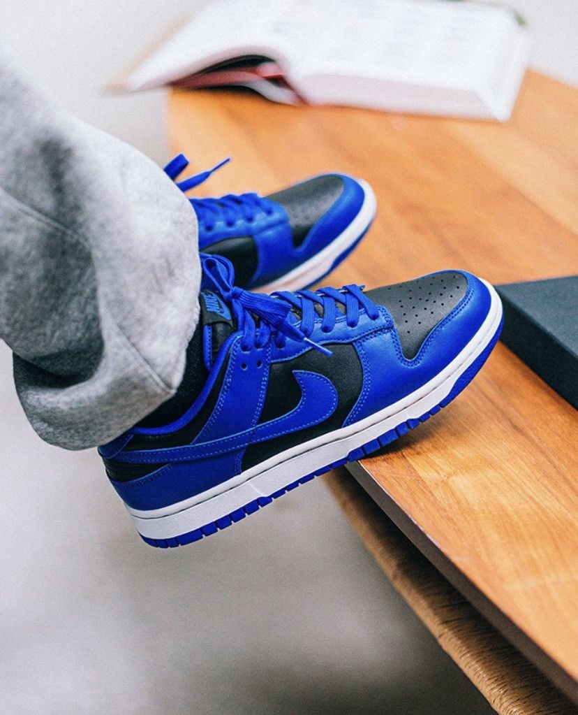 Nike Nike Dunk Low Retro Black Hyper Colbalt Sneakers Size US 8.5 / EU 41-42 - 10 Thumbnail