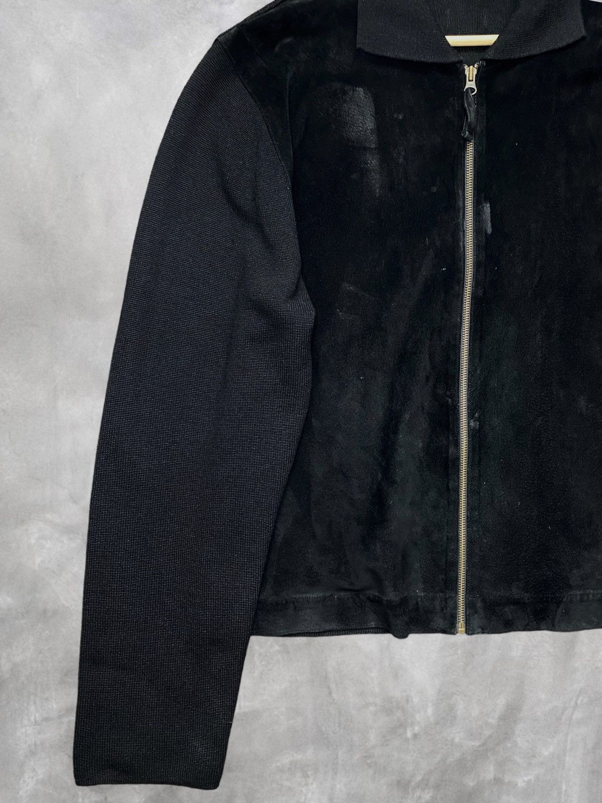 Vintage {JAPANESE}Vintage Suede Knit Zip Up Jacket Cashmere Sweater Size US M / EU 48-50 / 2 - 6 Thumbnail