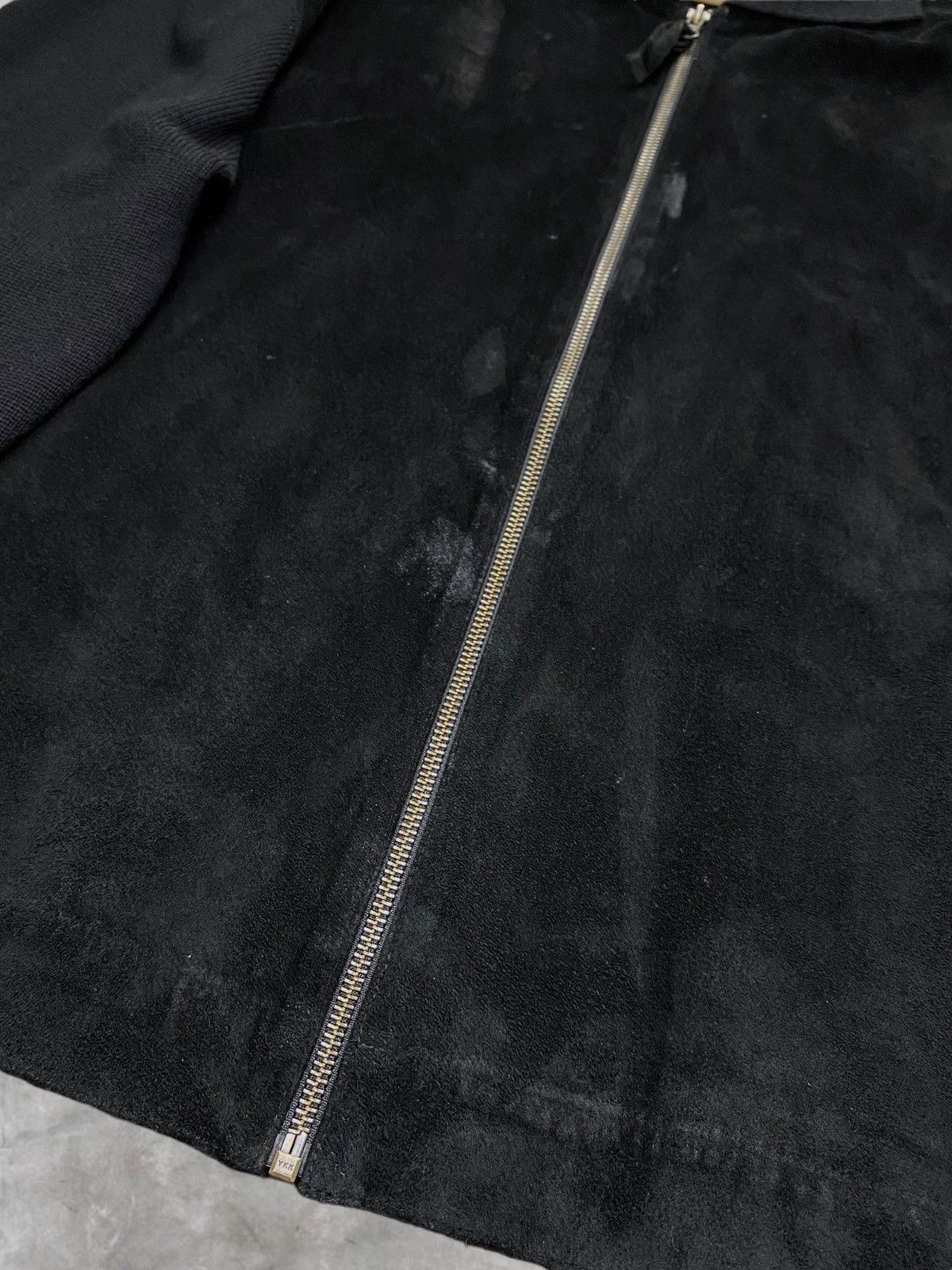 Vintage {JAPANESE}Vintage Suede Knit Zip Up Jacket Cashmere Sweater Size US M / EU 48-50 / 2 - 4 Thumbnail
