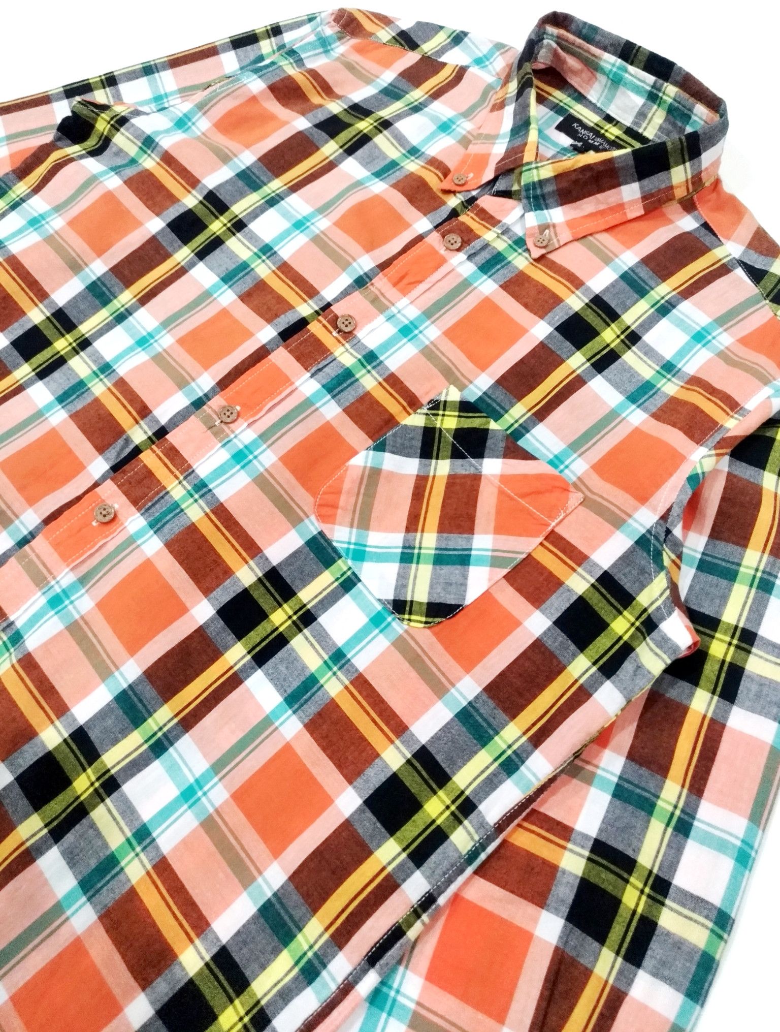 Japanese Brand × Kansai Yamamoto RARE! KANSAI YAMAMOTO HOMME CHECKERED SHIRT Size US M / EU 48-50 / 2 - 6 Thumbnail