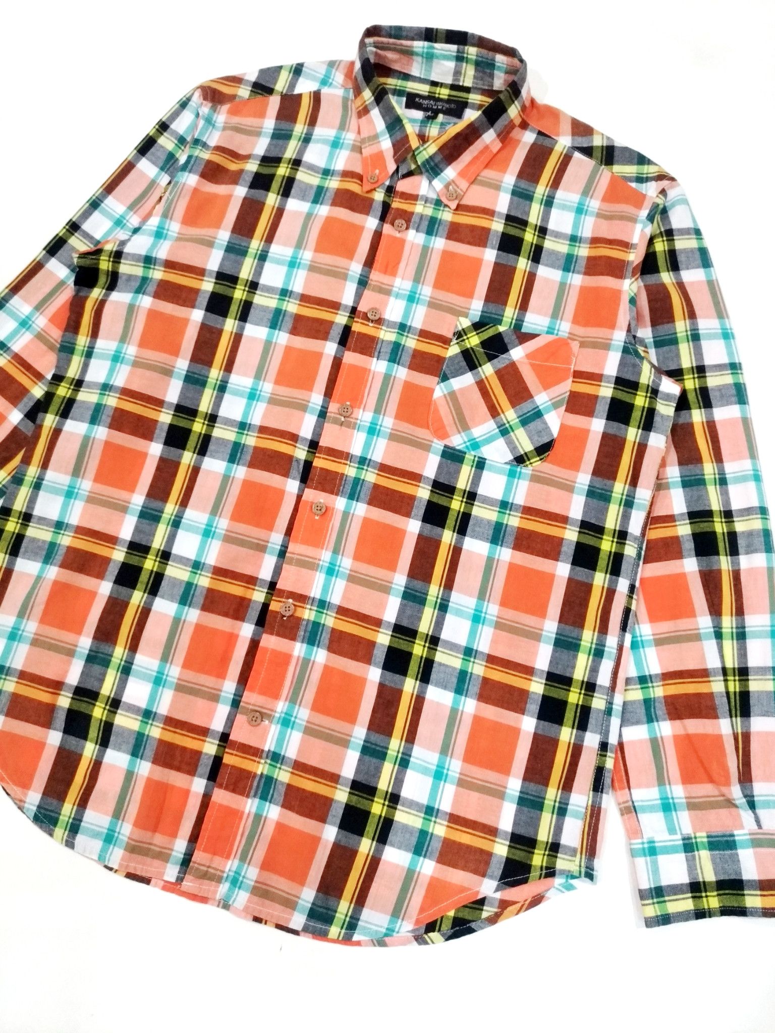 Japanese Brand × Kansai Yamamoto RARE! KANSAI YAMAMOTO HOMME CHECKERED SHIRT Size US M / EU 48-50 / 2 - 3 Thumbnail