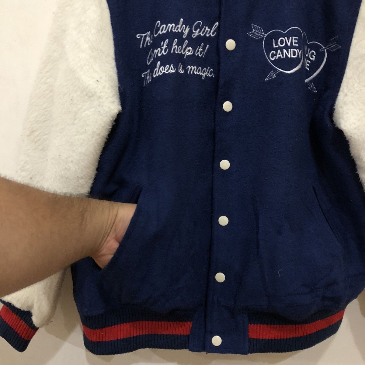 Vintage Varsity Jacket Union Made Candy Stripper Ministry Co.Ltd Size US M / EU 48-50 / 2 - 6 Thumbnail