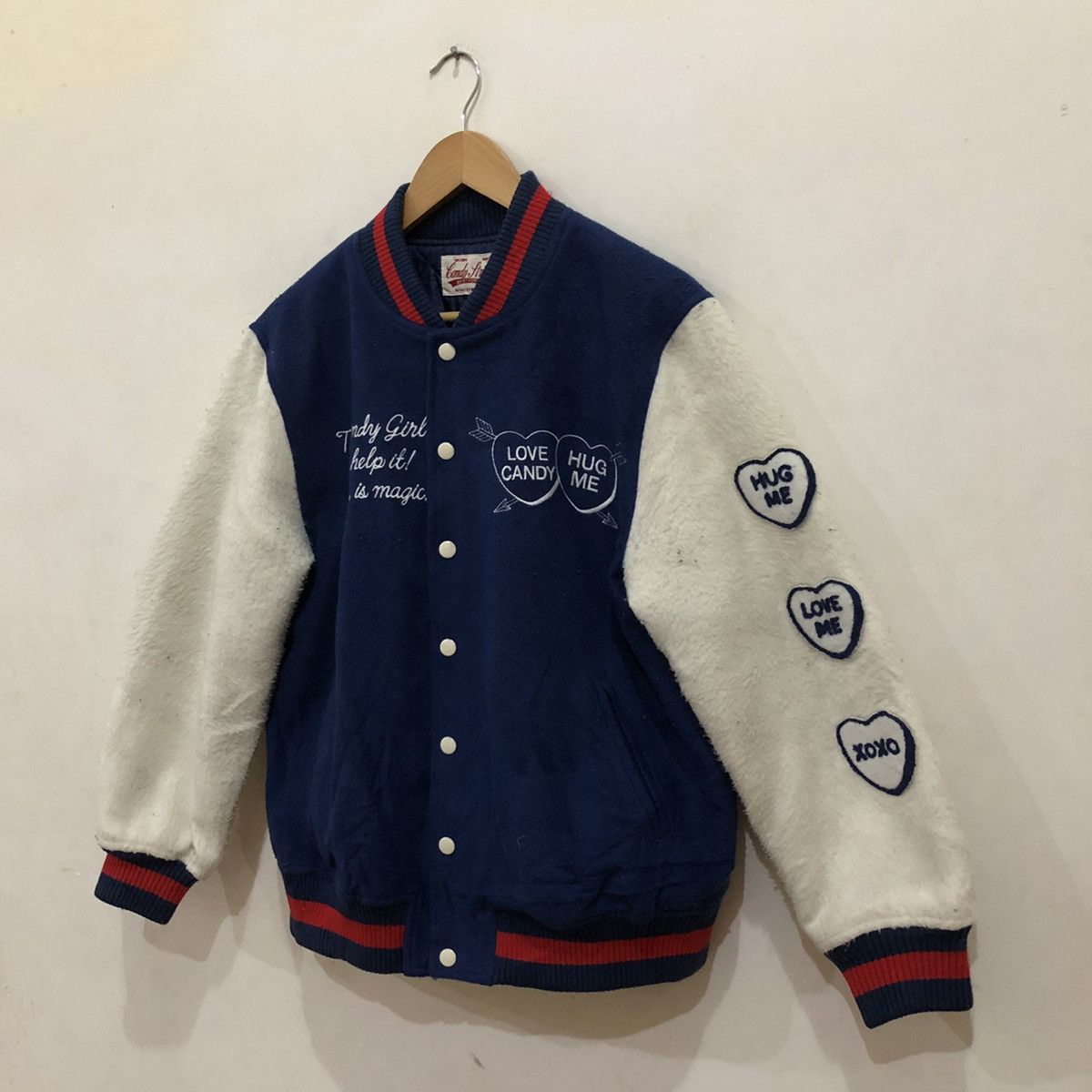 Vintage Varsity Jacket Union Made Candy Stripper Ministry Co.Ltd Size US M / EU 48-50 / 2 - 2 Thumbnail