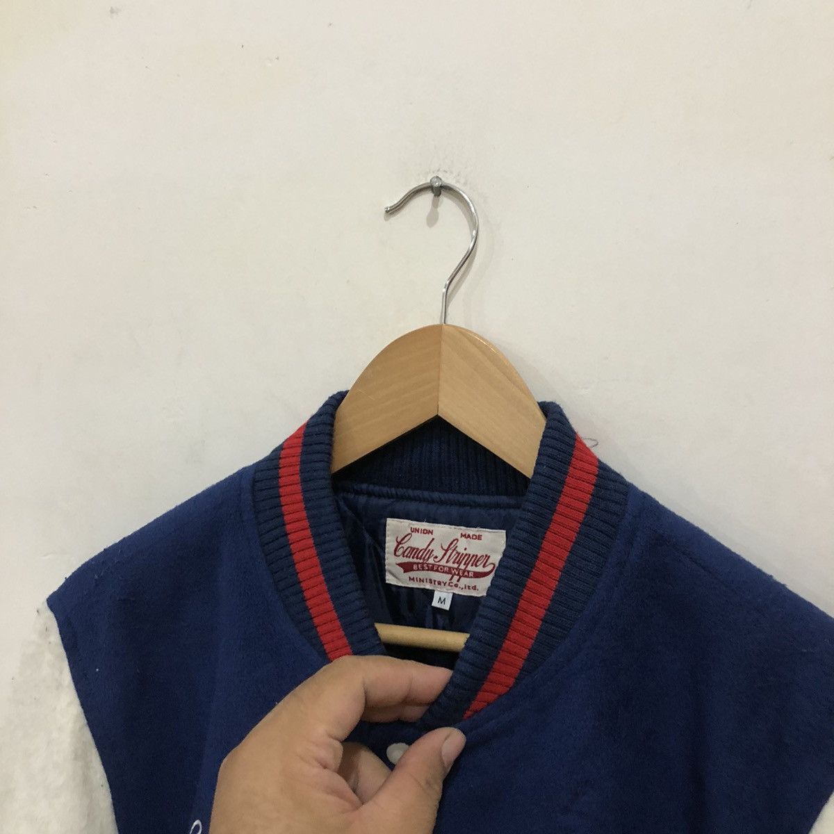 Vintage Varsity Jacket Union Made Candy Stripper Ministry Co.Ltd Size US M / EU 48-50 / 2 - 7 Thumbnail