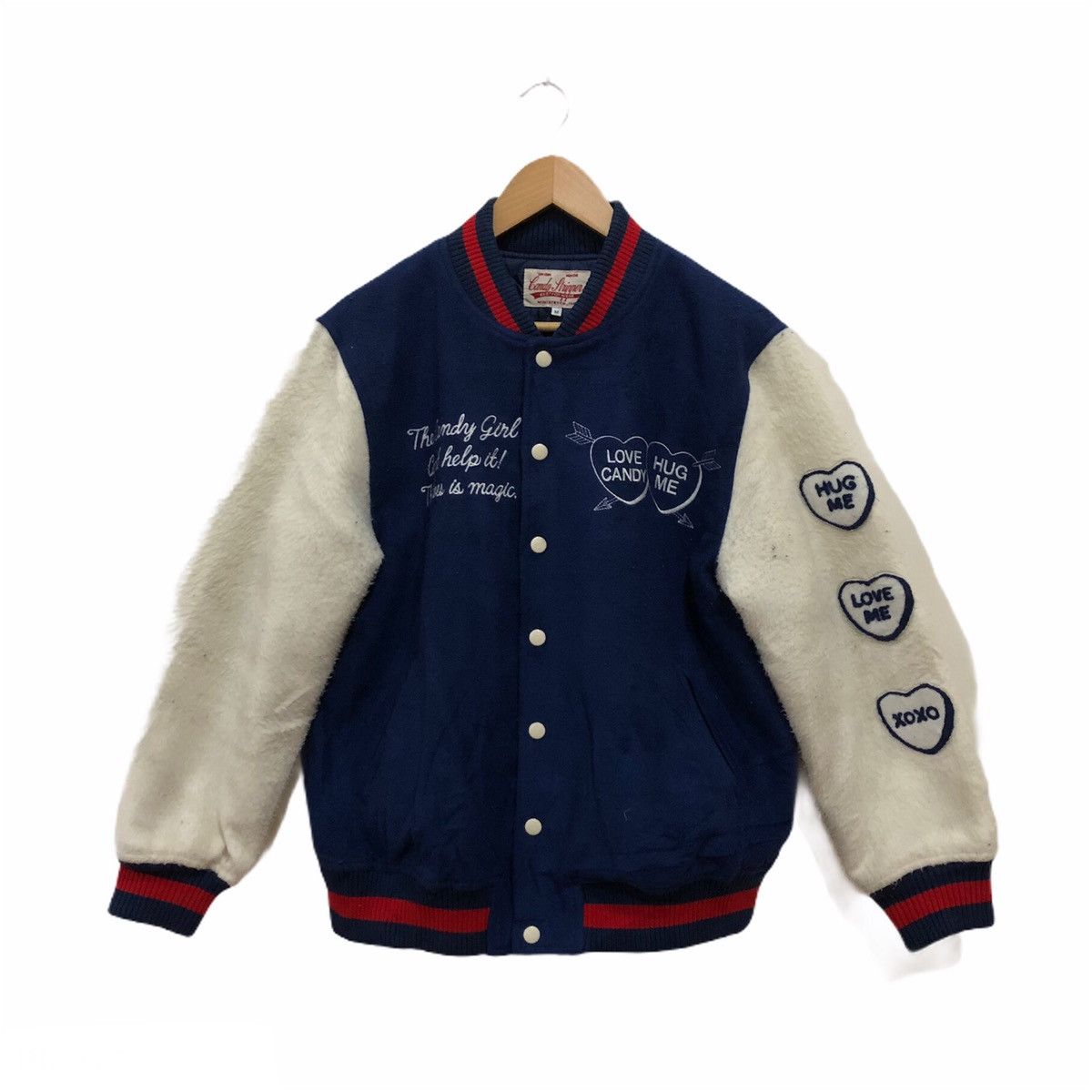 Vintage Varsity Jacket Union Made Candy Stripper Ministry Co.Ltd Size US M / EU 48-50 / 2 - 1 Thumbnail
