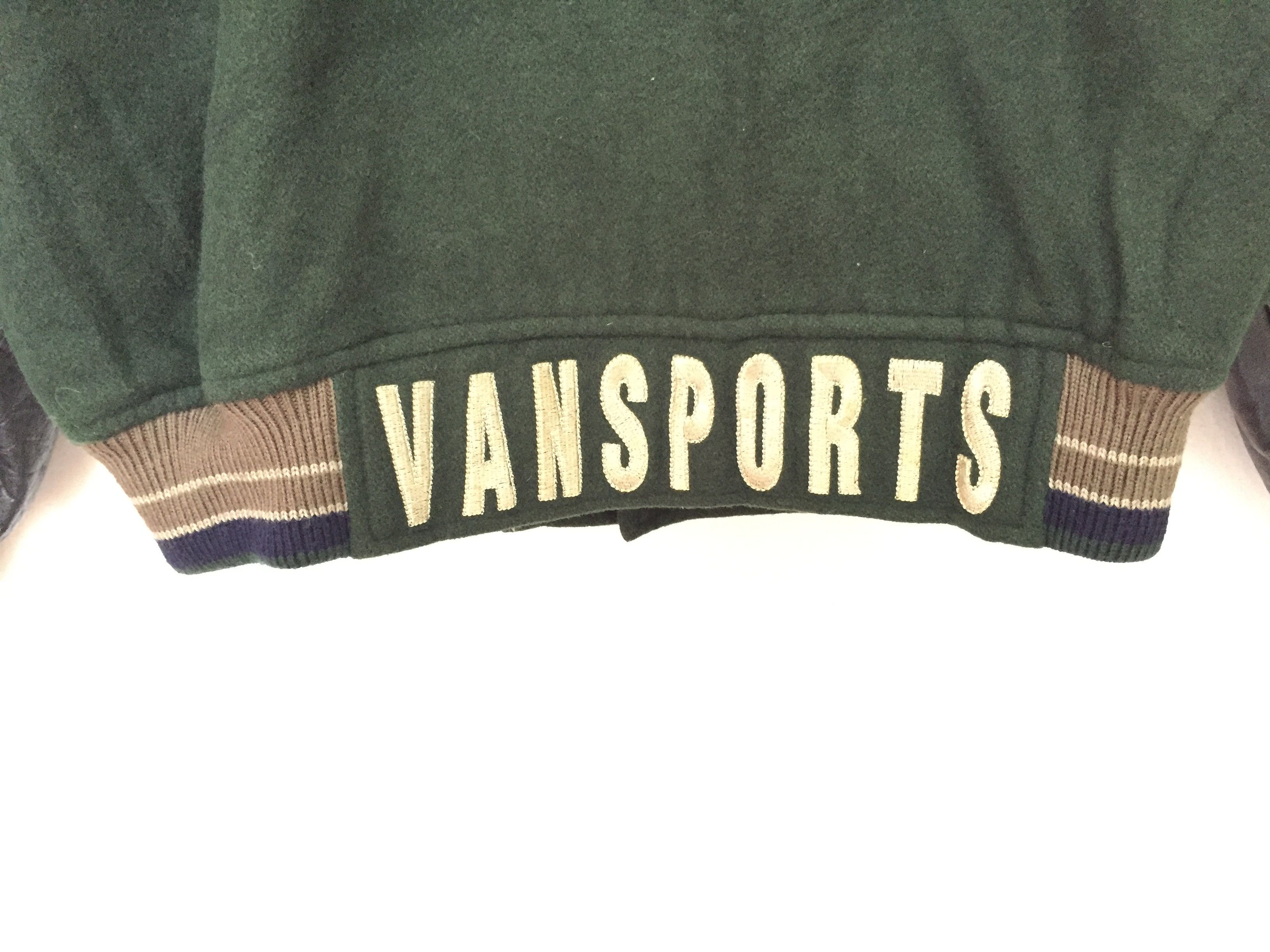 Japanese Brand 90's VAN SPORT Varsity leather jacket Size US M / EU 48-50 / 2 - 9 Thumbnail